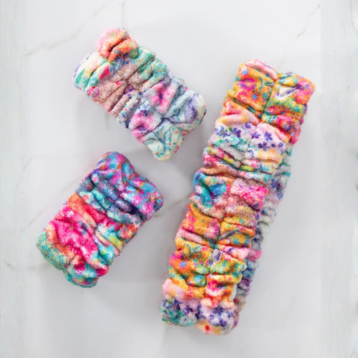 Wash Band Set - Pink Watercolor Patchwork