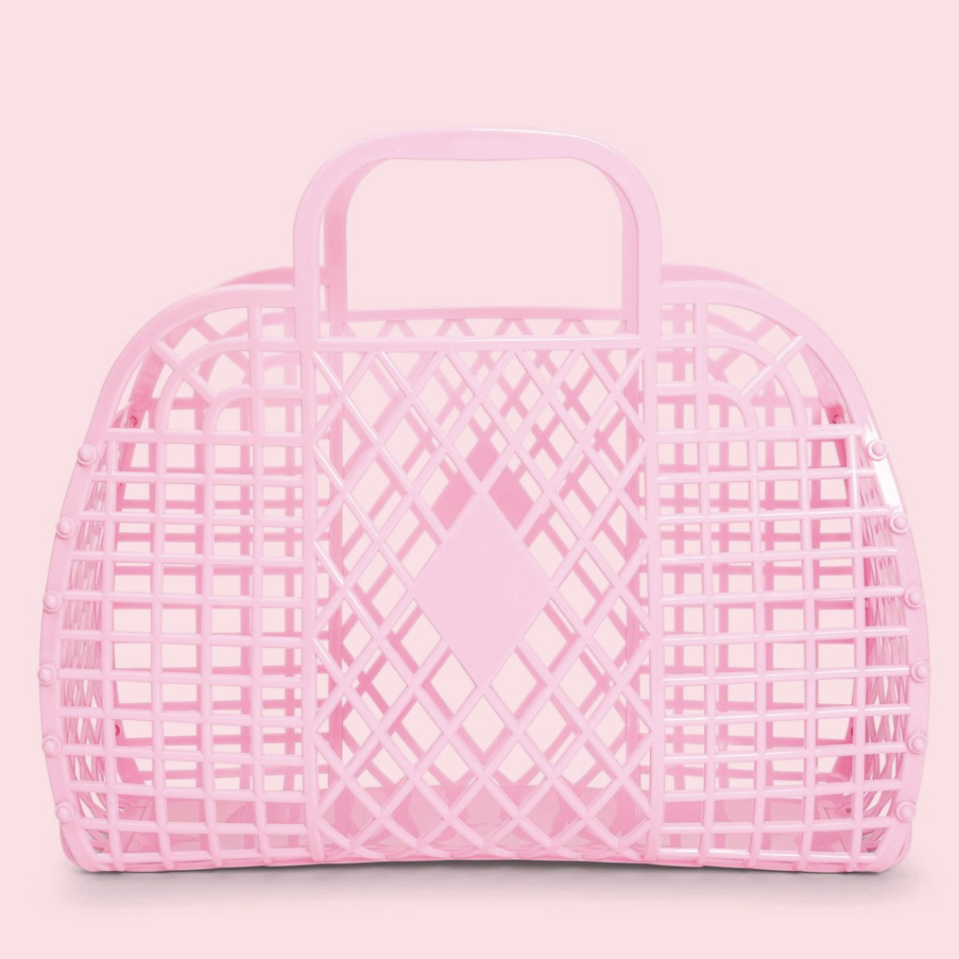 Sunjellies Retro Basket Bubblegum Pink- Large