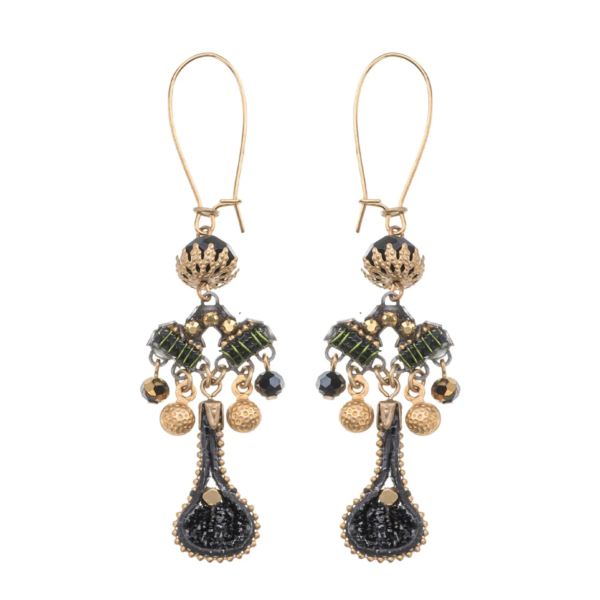 Gilded Black Set, Vuloria Earrings