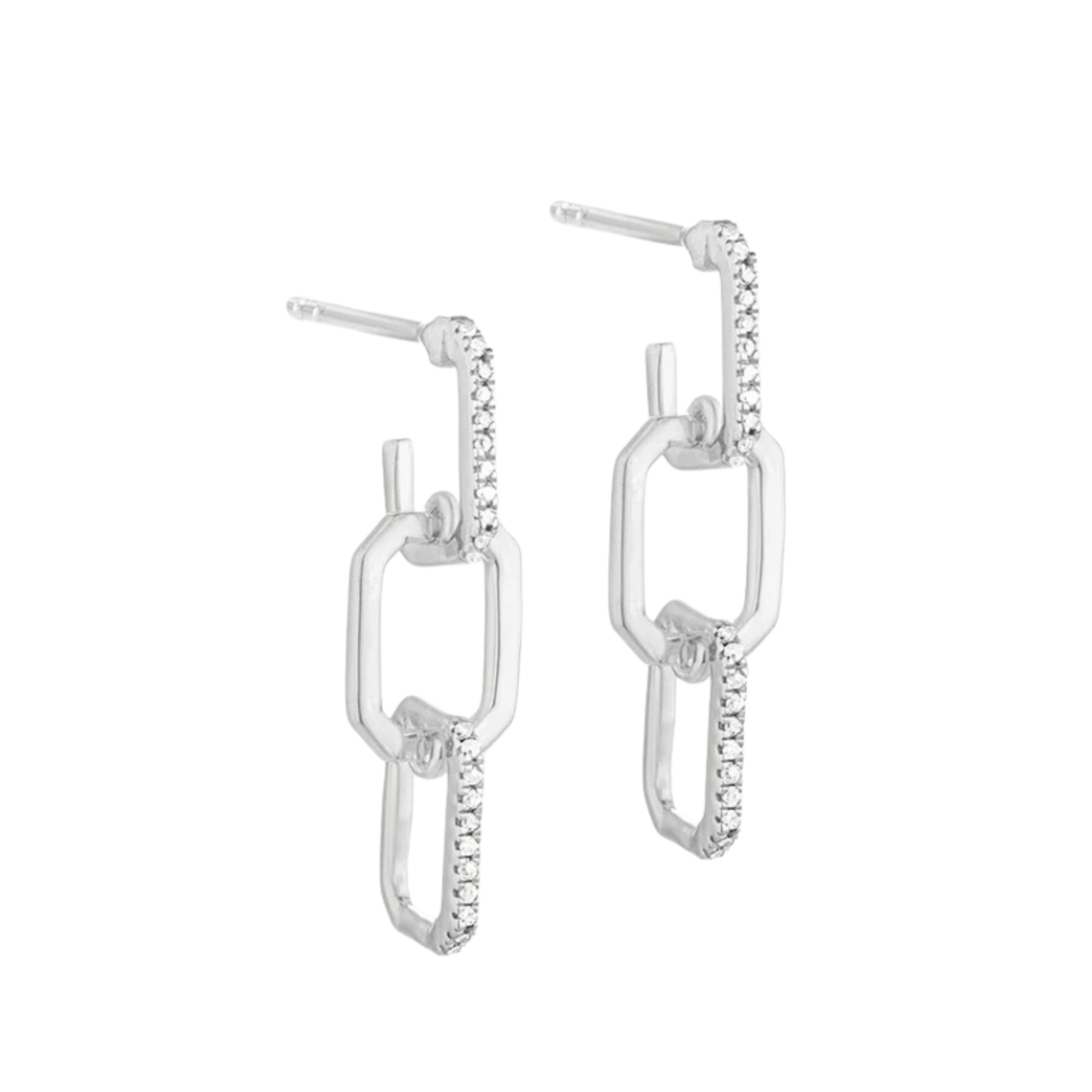 Trio Link Drop Earrings