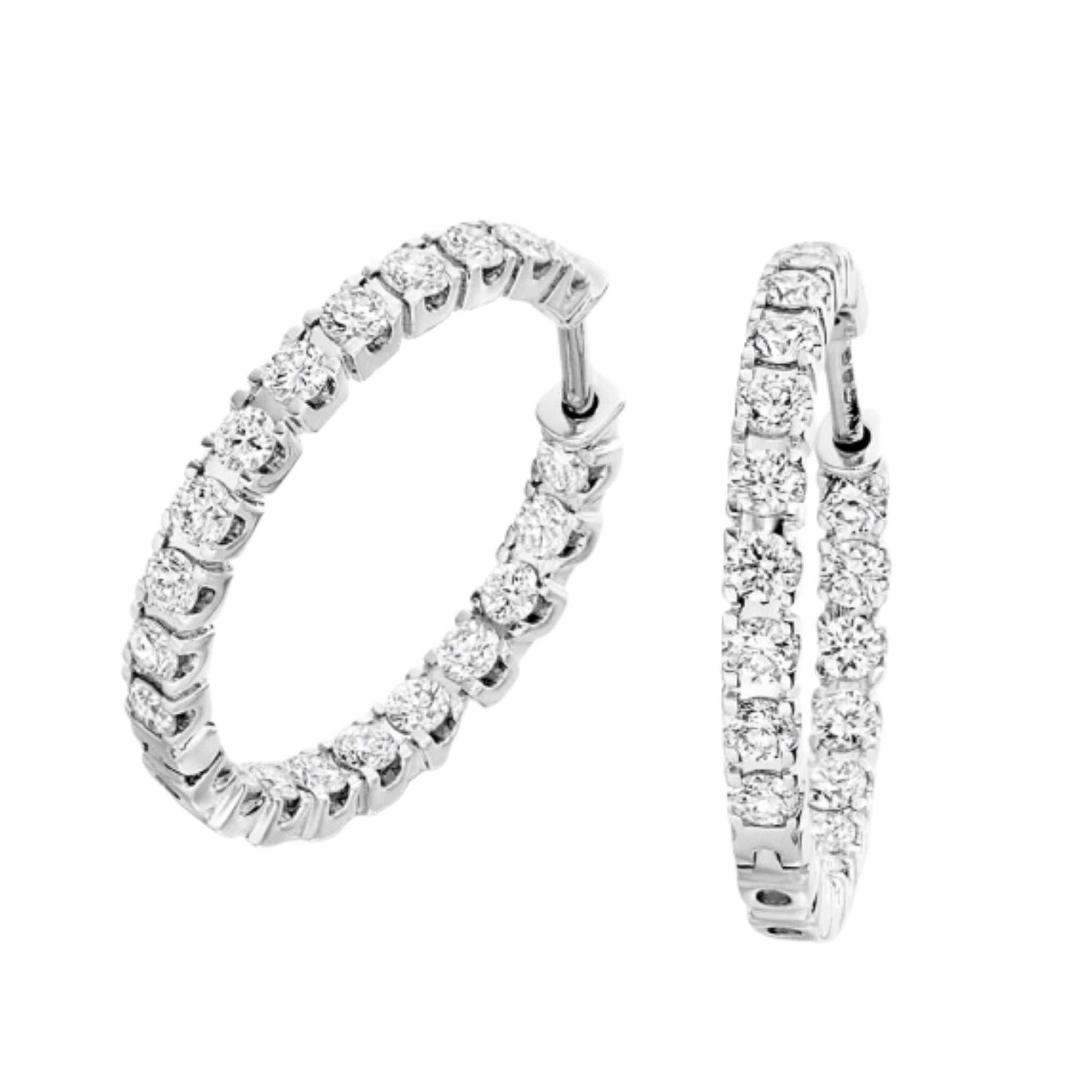 Large thick  Cz hoop earrings