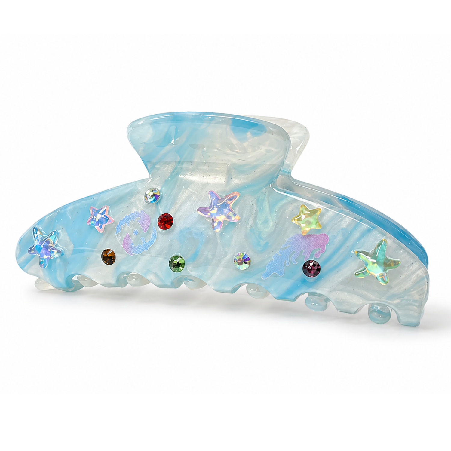 Under The Sea hair clip by Private Label featuring a sea shell and bubble design, perfect for adding ocean-inspired style to hair.