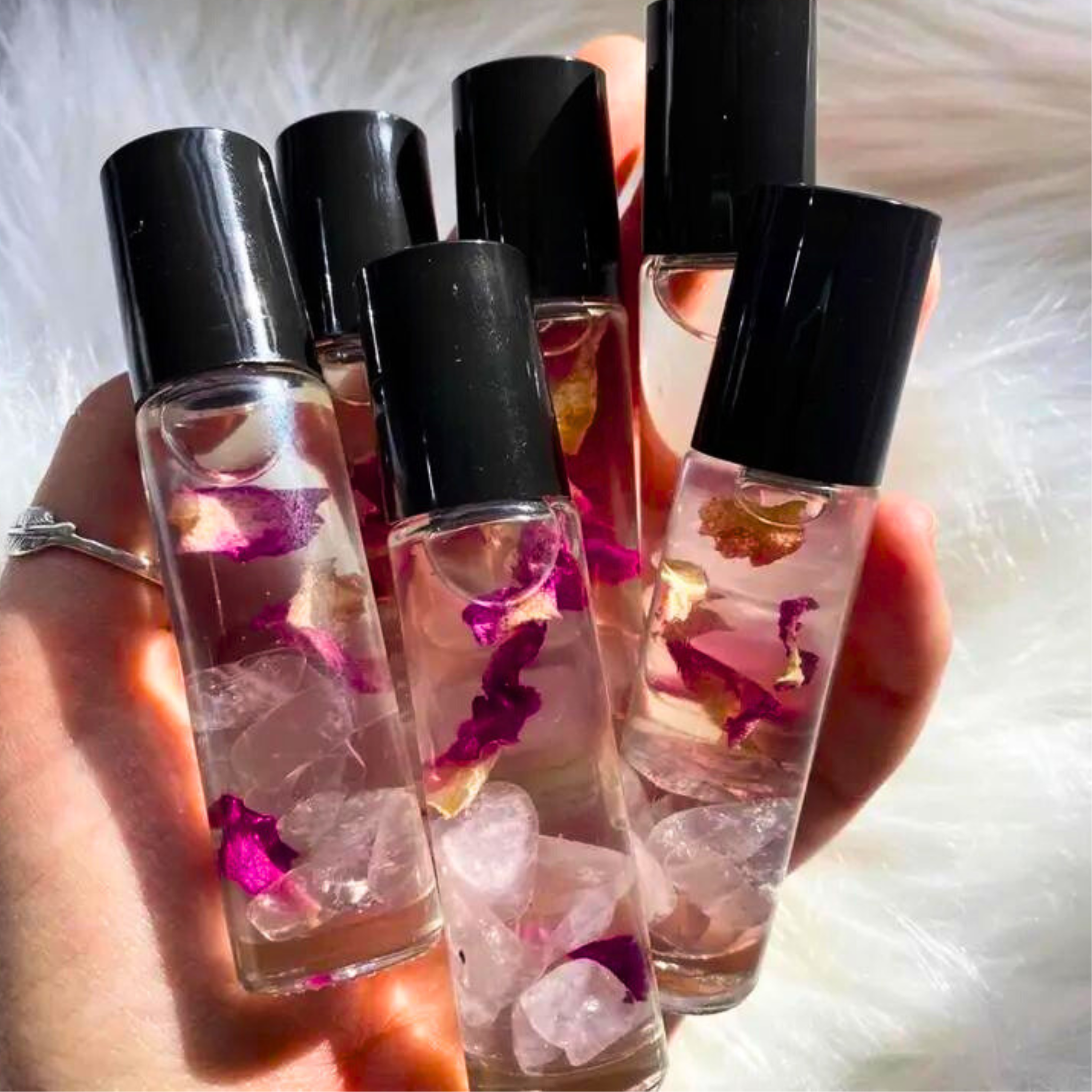 Crystal & Flower Infused Perfume Roller