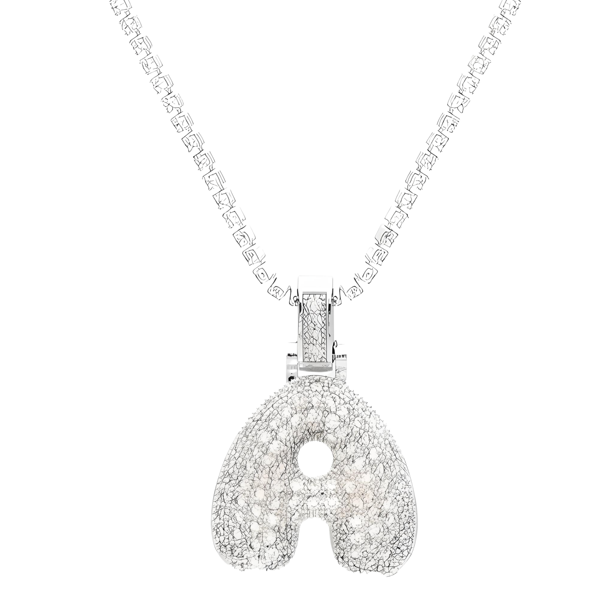 Crystal Bubble Initial necklace