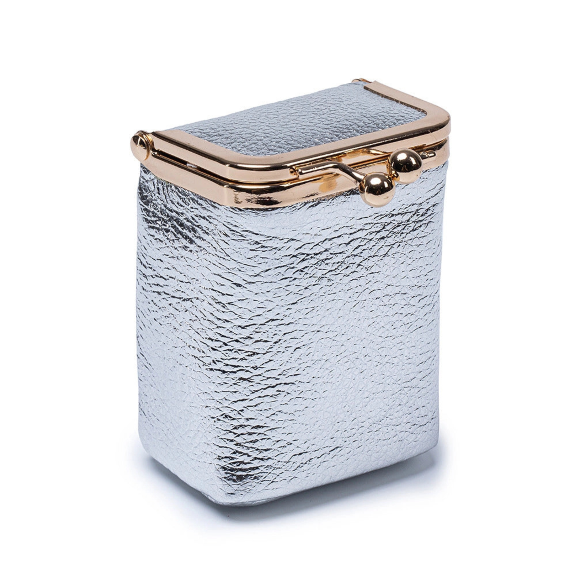 Genuine Leather Pebble Frame Purse Lipstick Organizer