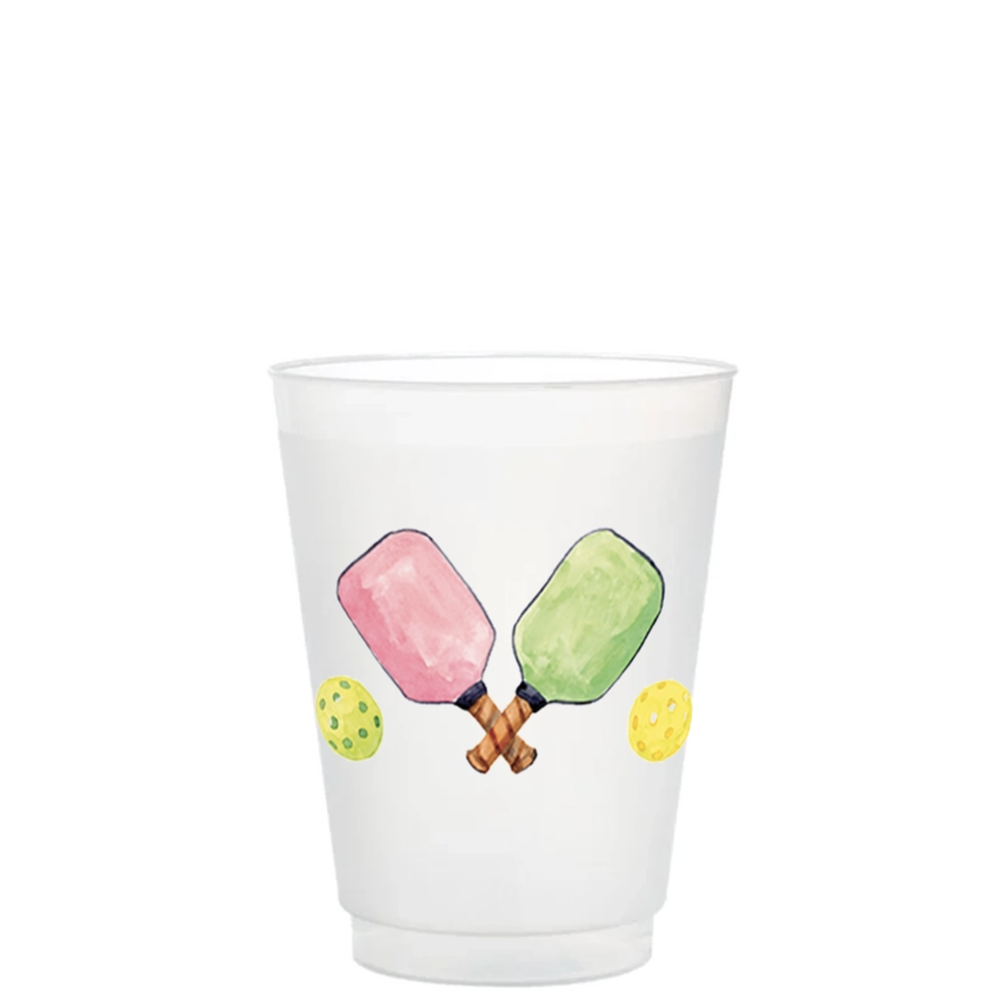 Pickleball Frosted Cups - Set of 6