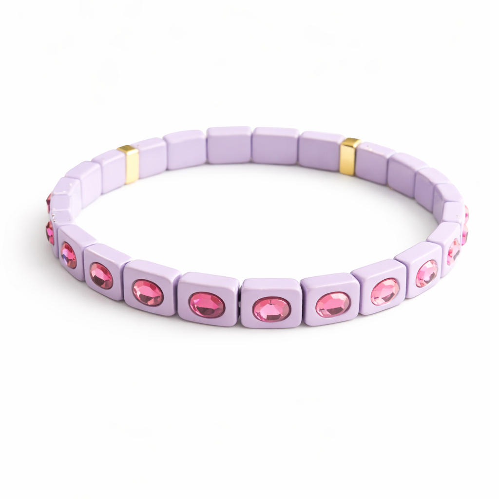 BELJOY Sylvie gemstone bracelet featuring colorful stones on a delicate chain, perfect for everyday wear.
