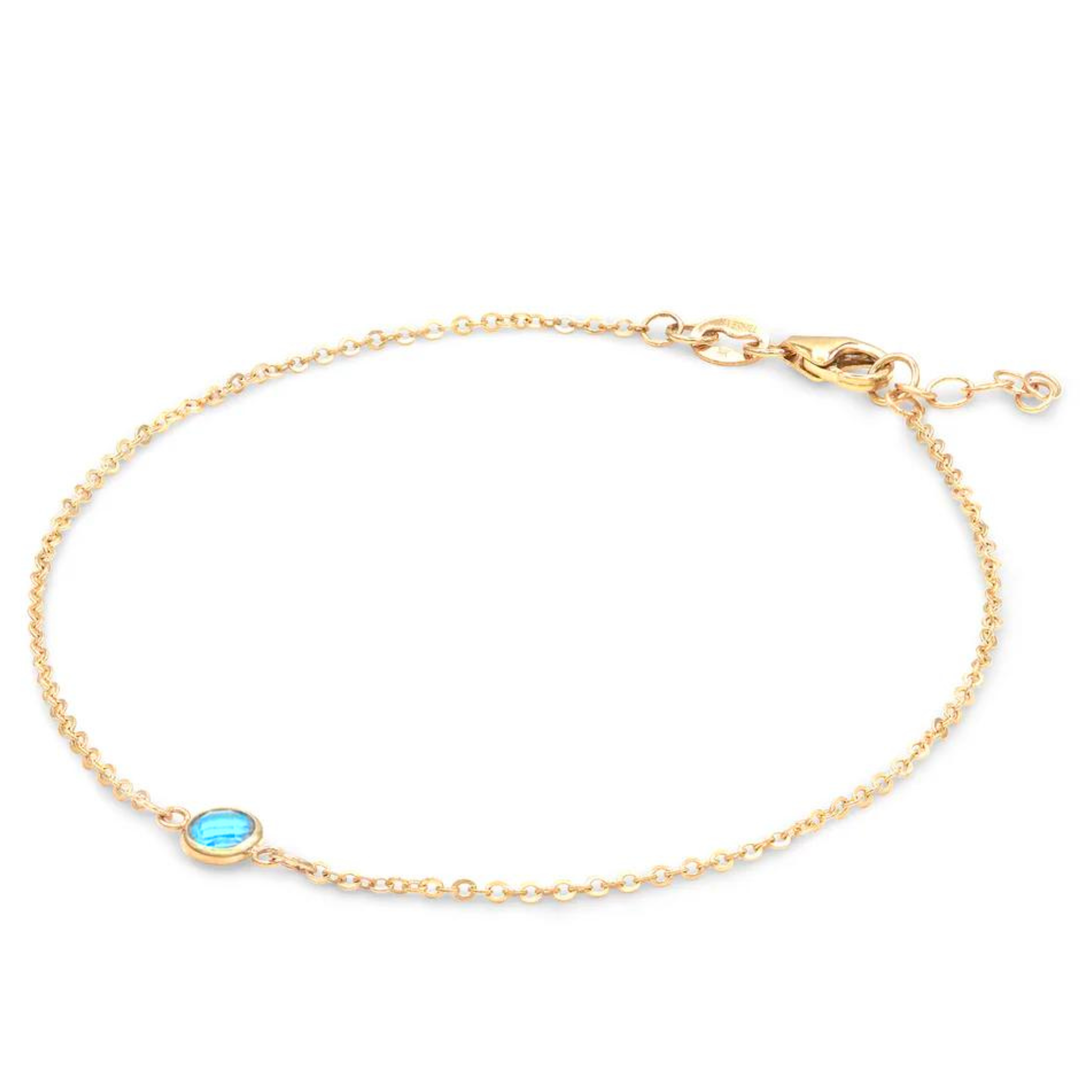 14k birthstone dainty bracelets