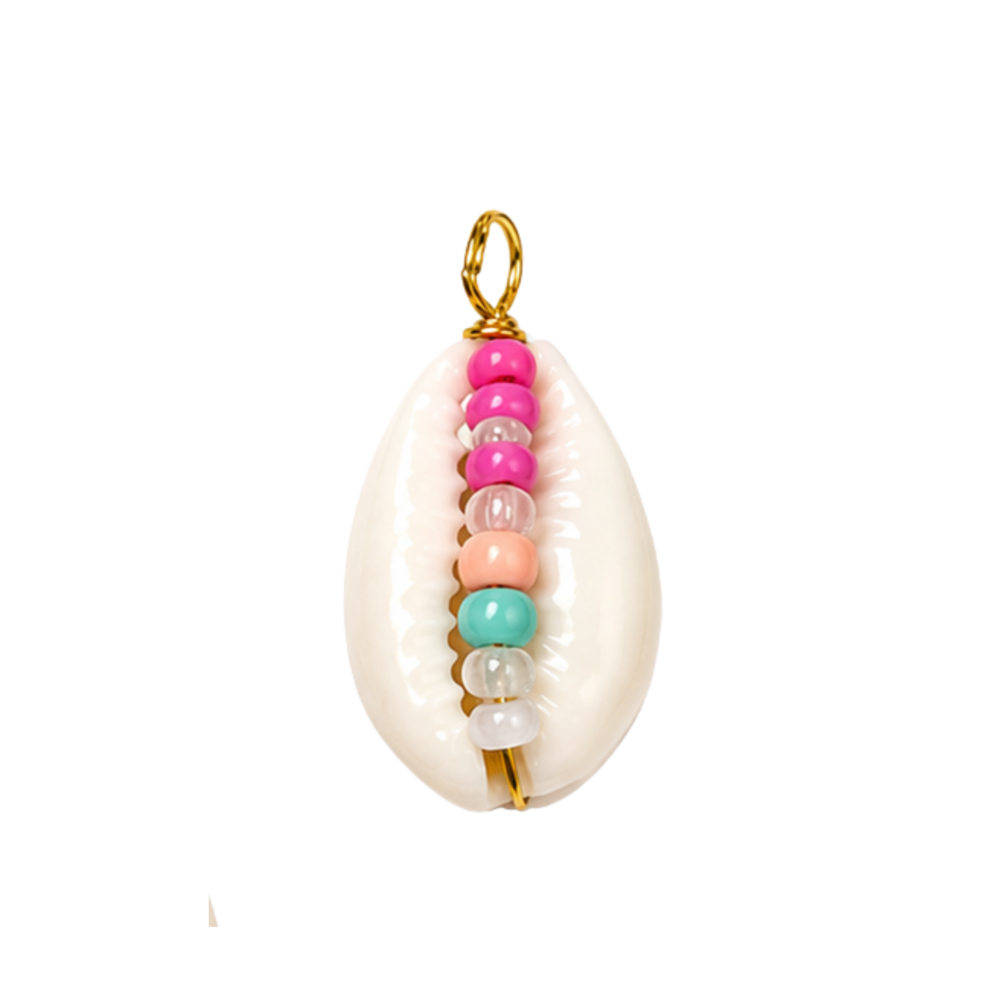 Colorful Beaded Shell Charms
