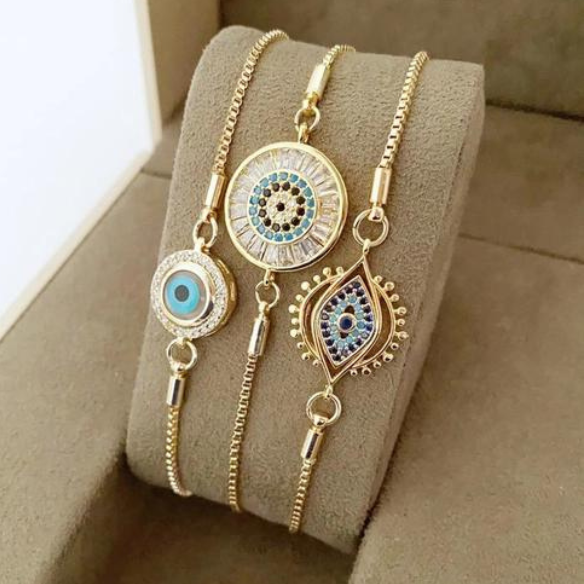 Evil Eye Adjustable CZ Bracelets