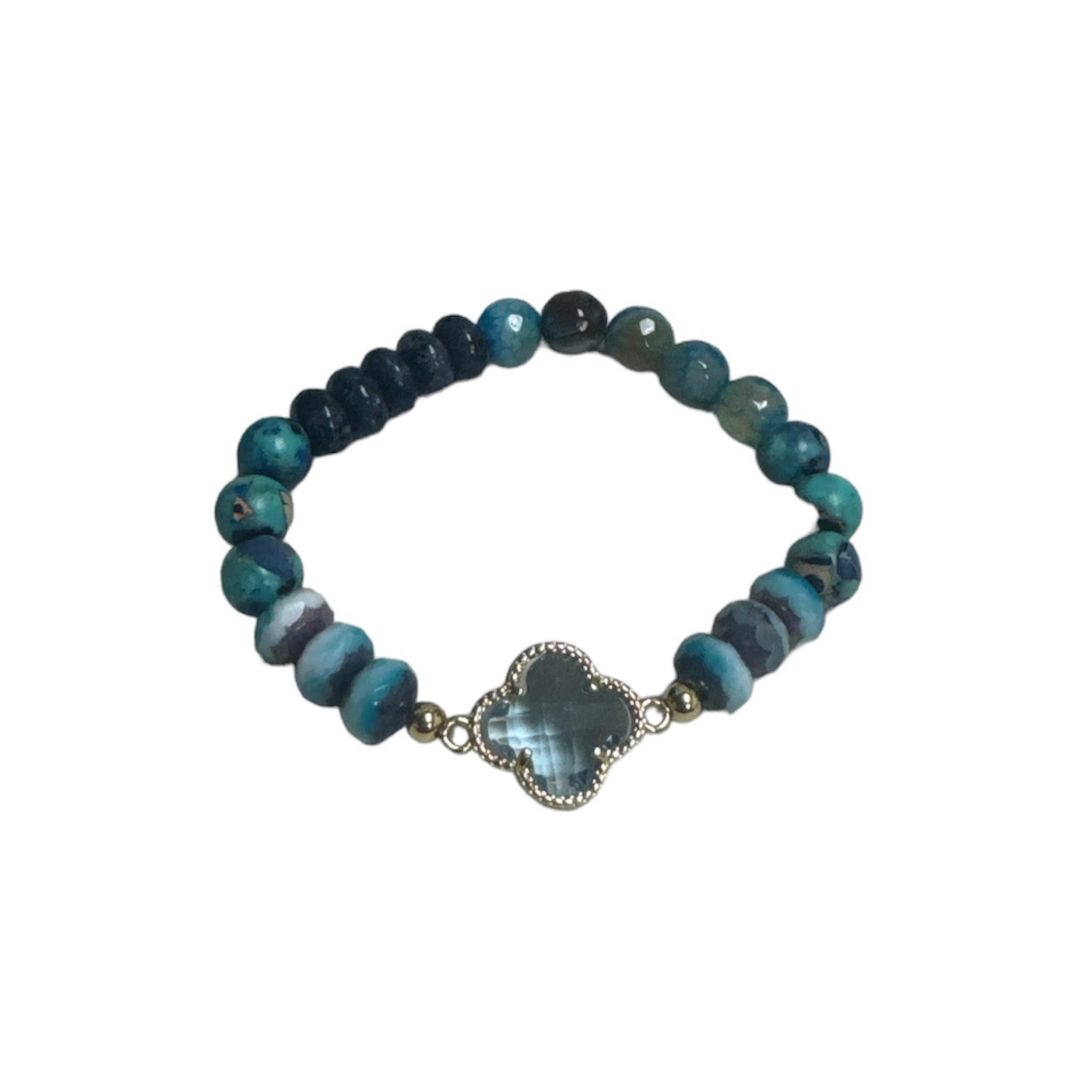 Blue earth gemstone stack