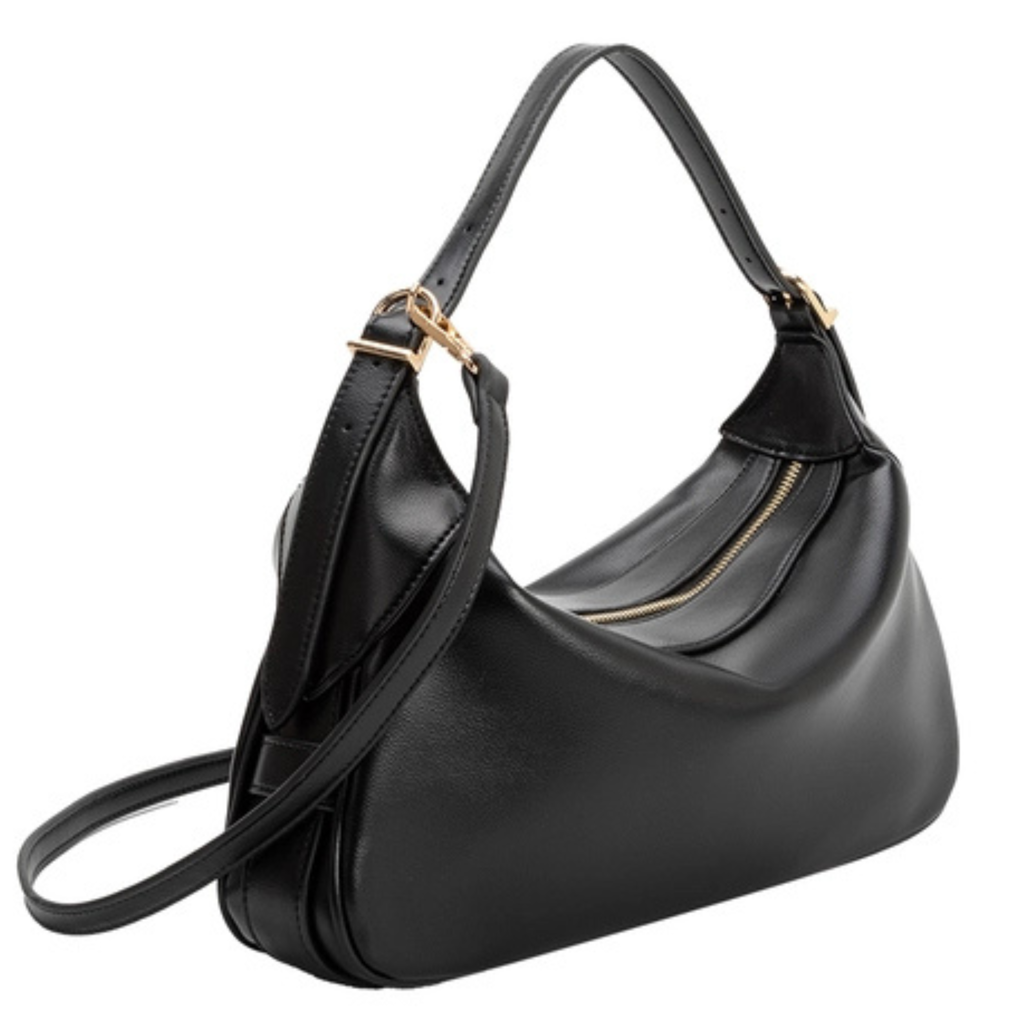 Nicolette Black Recycled Vegan Shoulder Bag