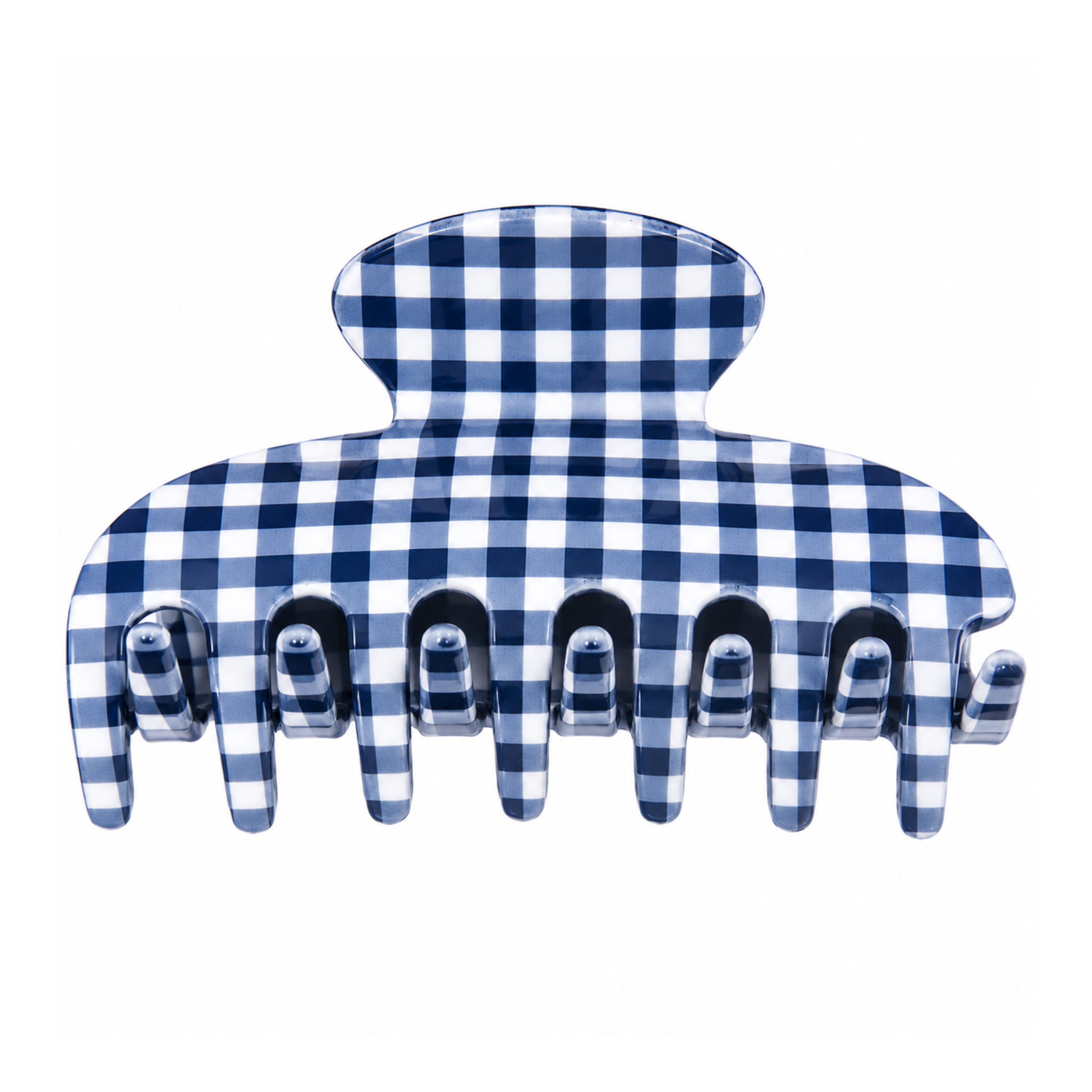 Private label gingham hair clips, stylish hair accessories with red and white checked pattern, perfect for everyday hairstyles