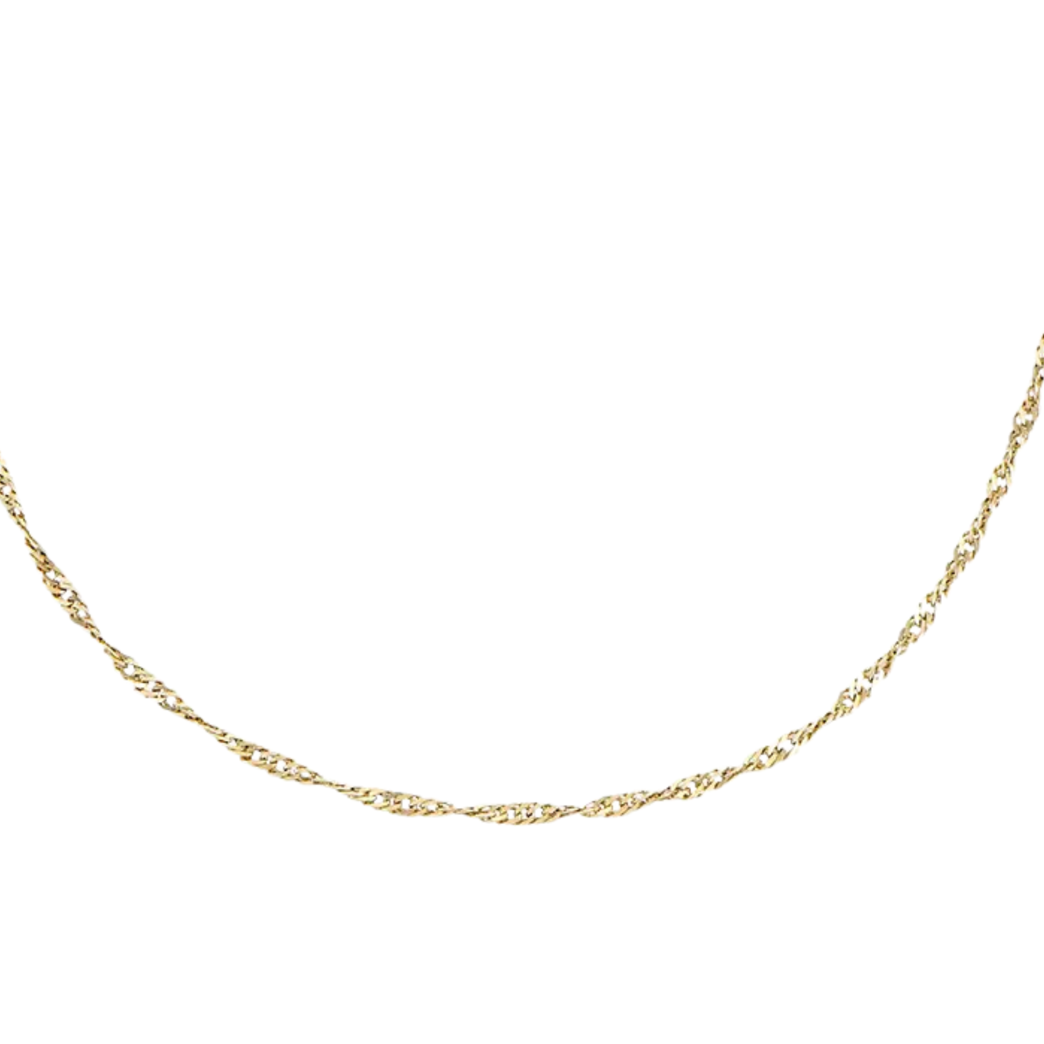 18k gold filled thin twisted chain