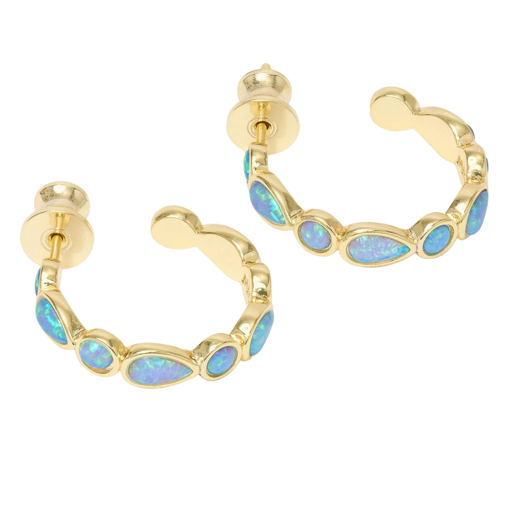 Melinda Maria Isla Hoops earrings, 0.75-inch gold hoop earrings with a sleek, minimalist design for stylish wear.