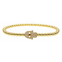 Gold - Clear Hamsa
