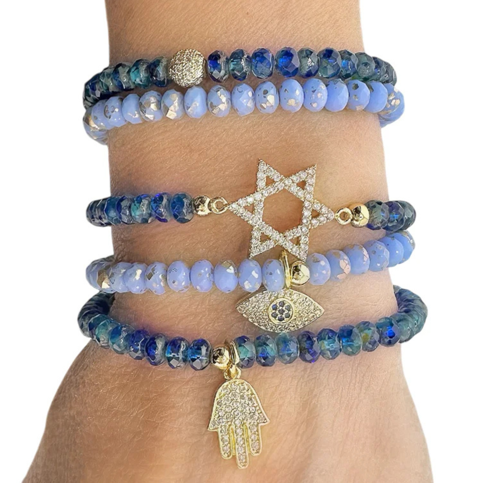 Harper Star Of David Protection Crystal Bracelets