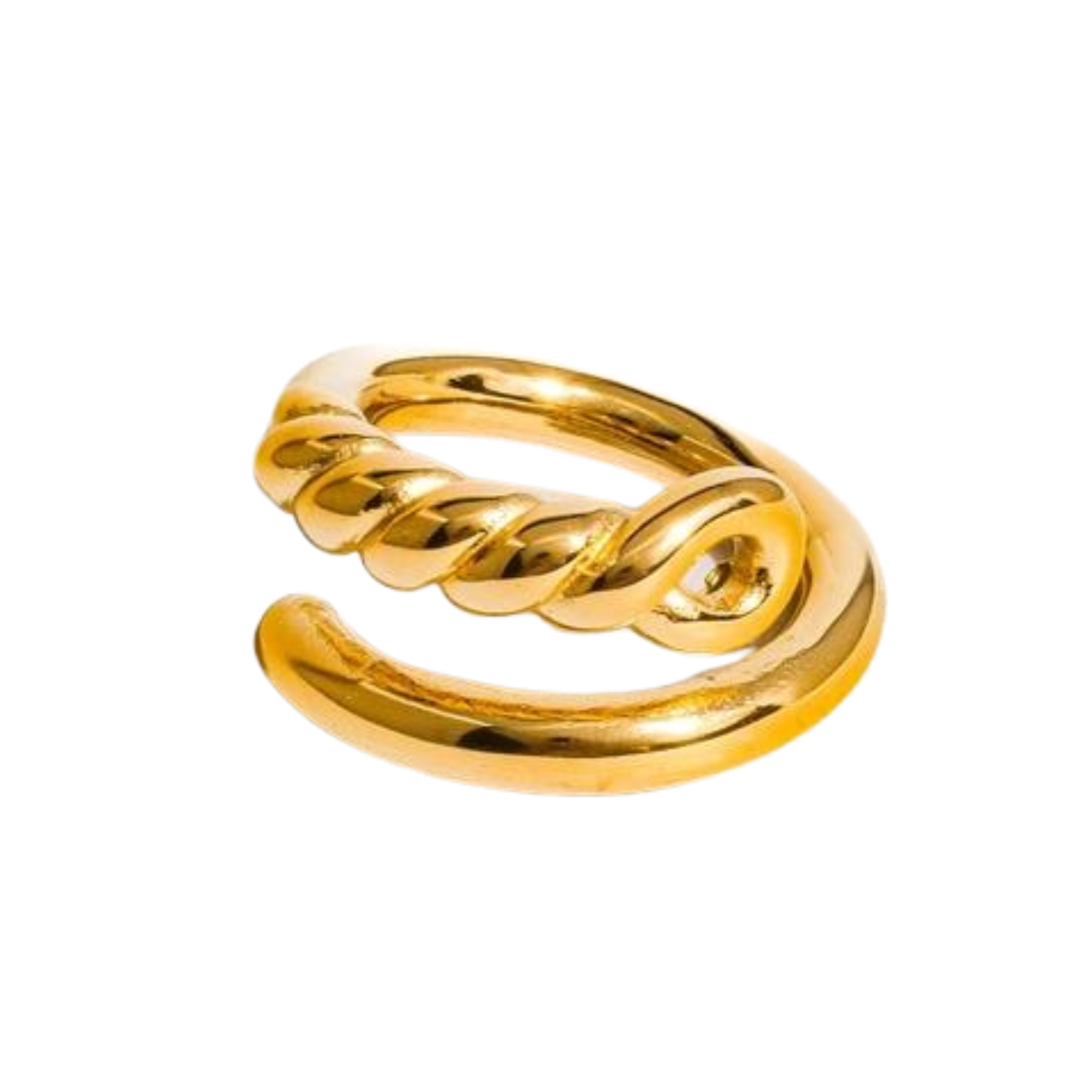 Zendaya 18K Gold Non-Tarnish Braided Ring