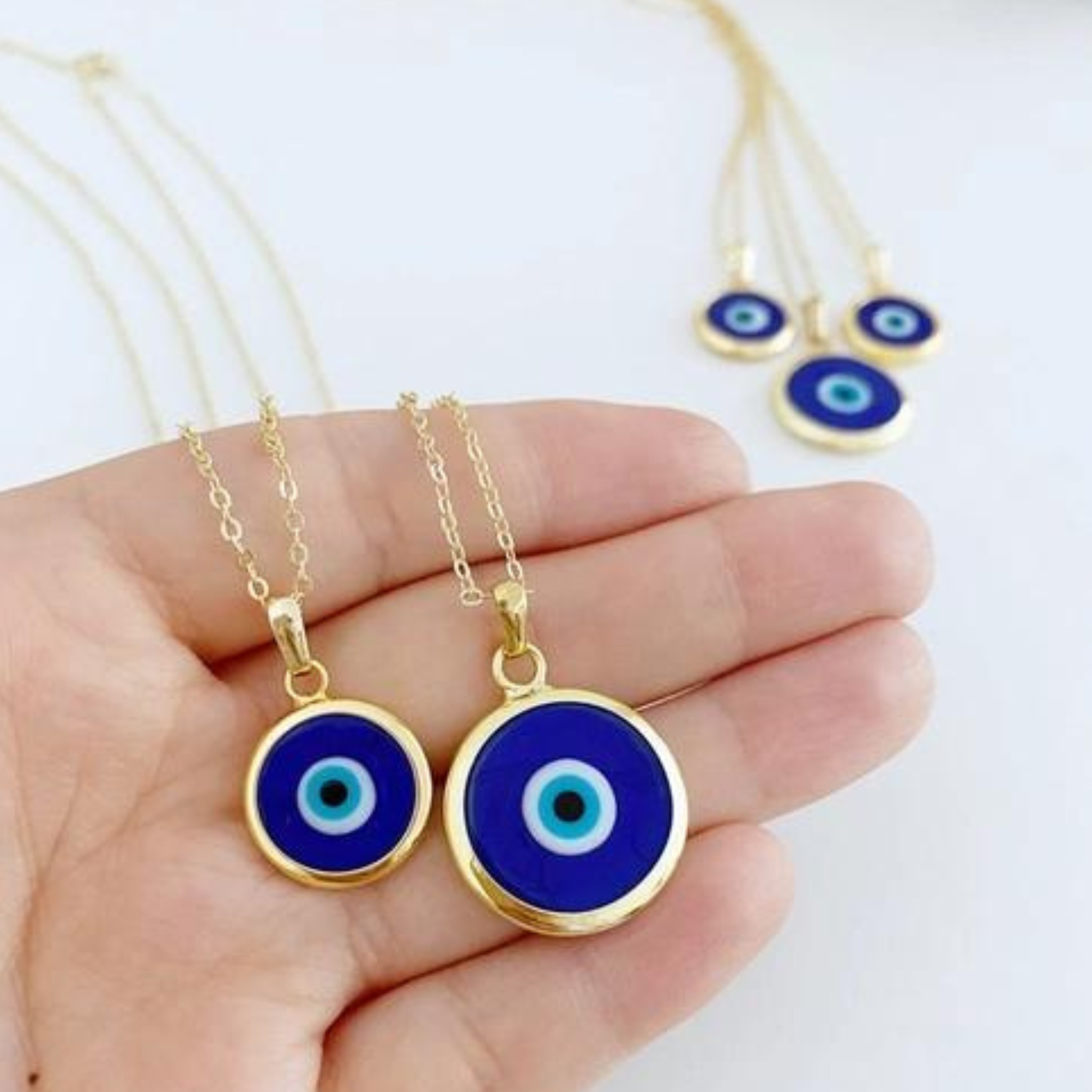 Blue Turkish Evil Eye Necklace