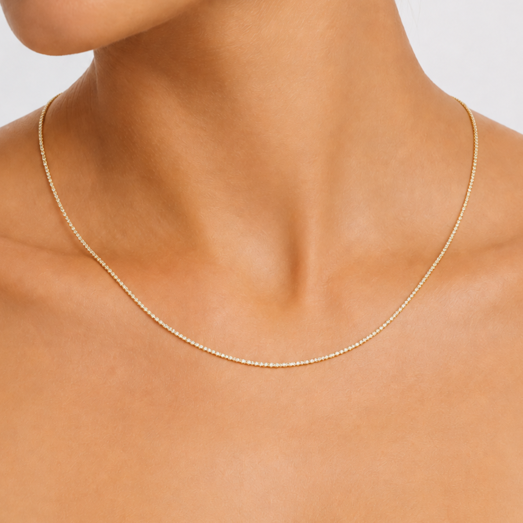 1MM Delicate Tennis Necklace