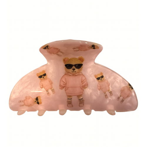 🧸 Teddy Chic Hair Claw Clip