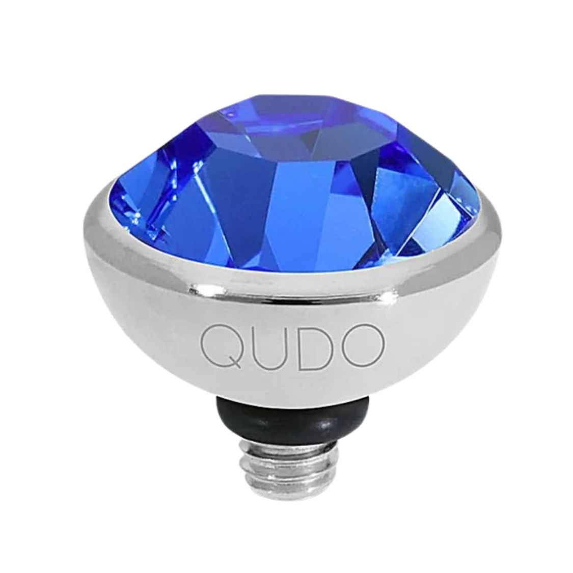 QUDO Sapphire/Silver Bottone Top 10MM
