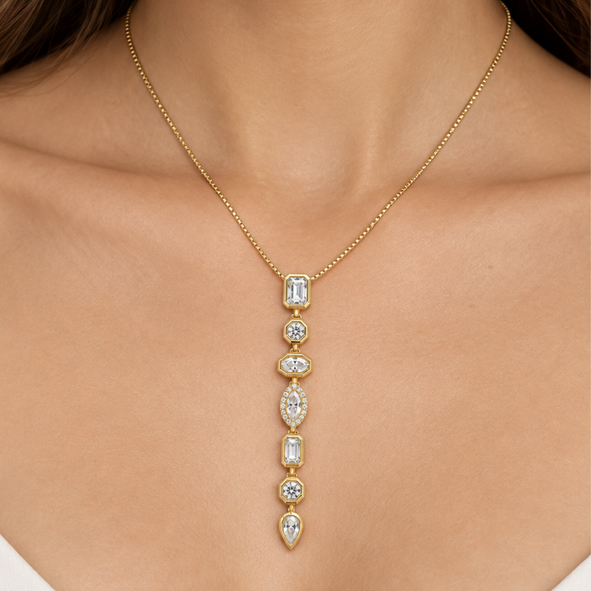 Tovie Cz Drop Necklace