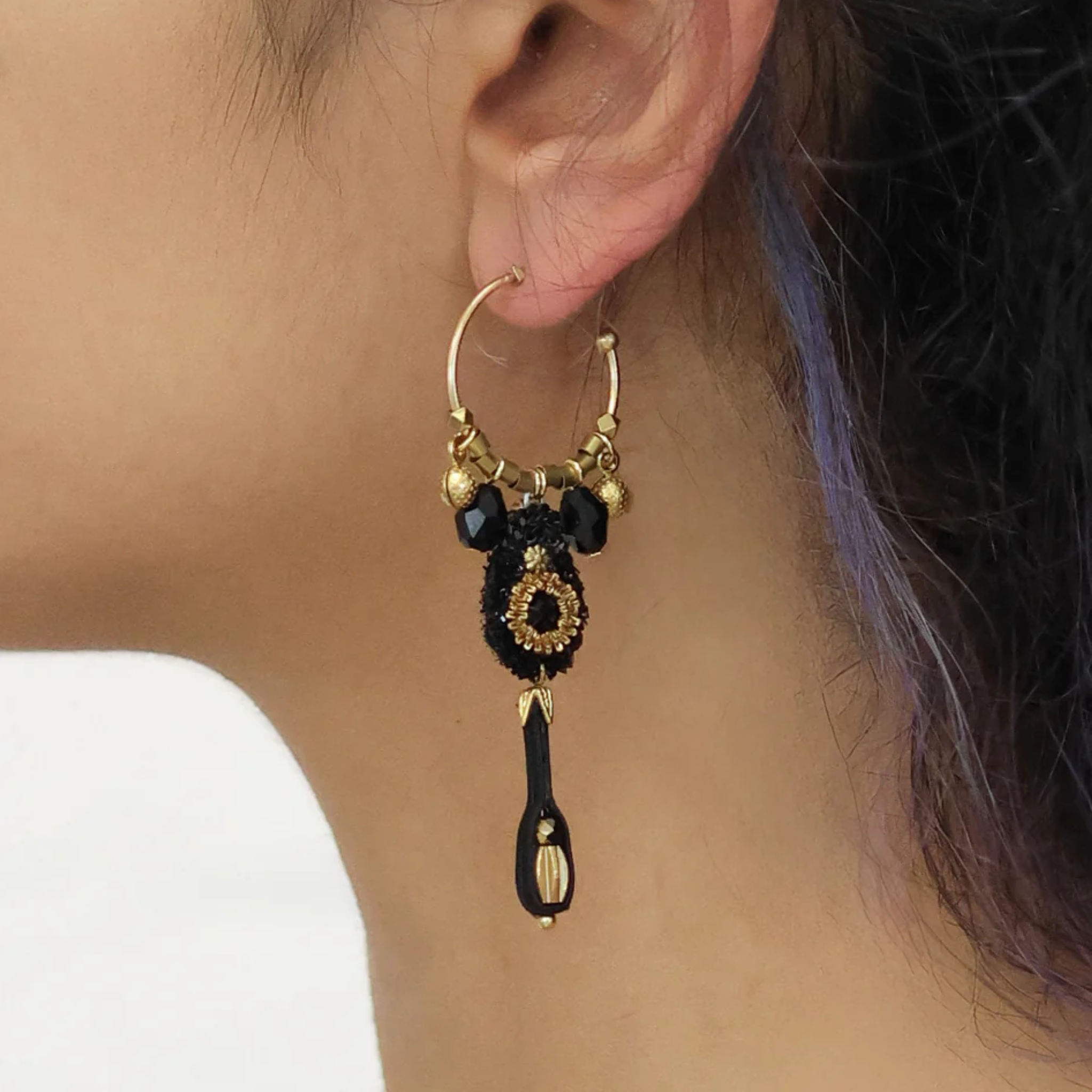 Gilded Black Set, Orzia Earrings