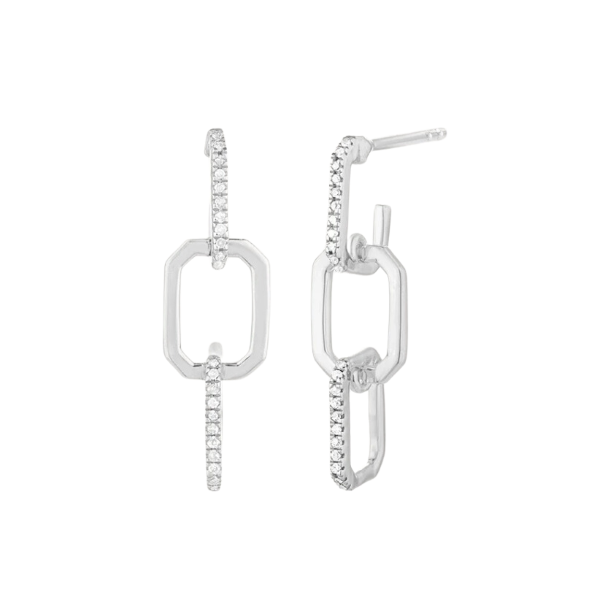 Trio Link Drop Earrings