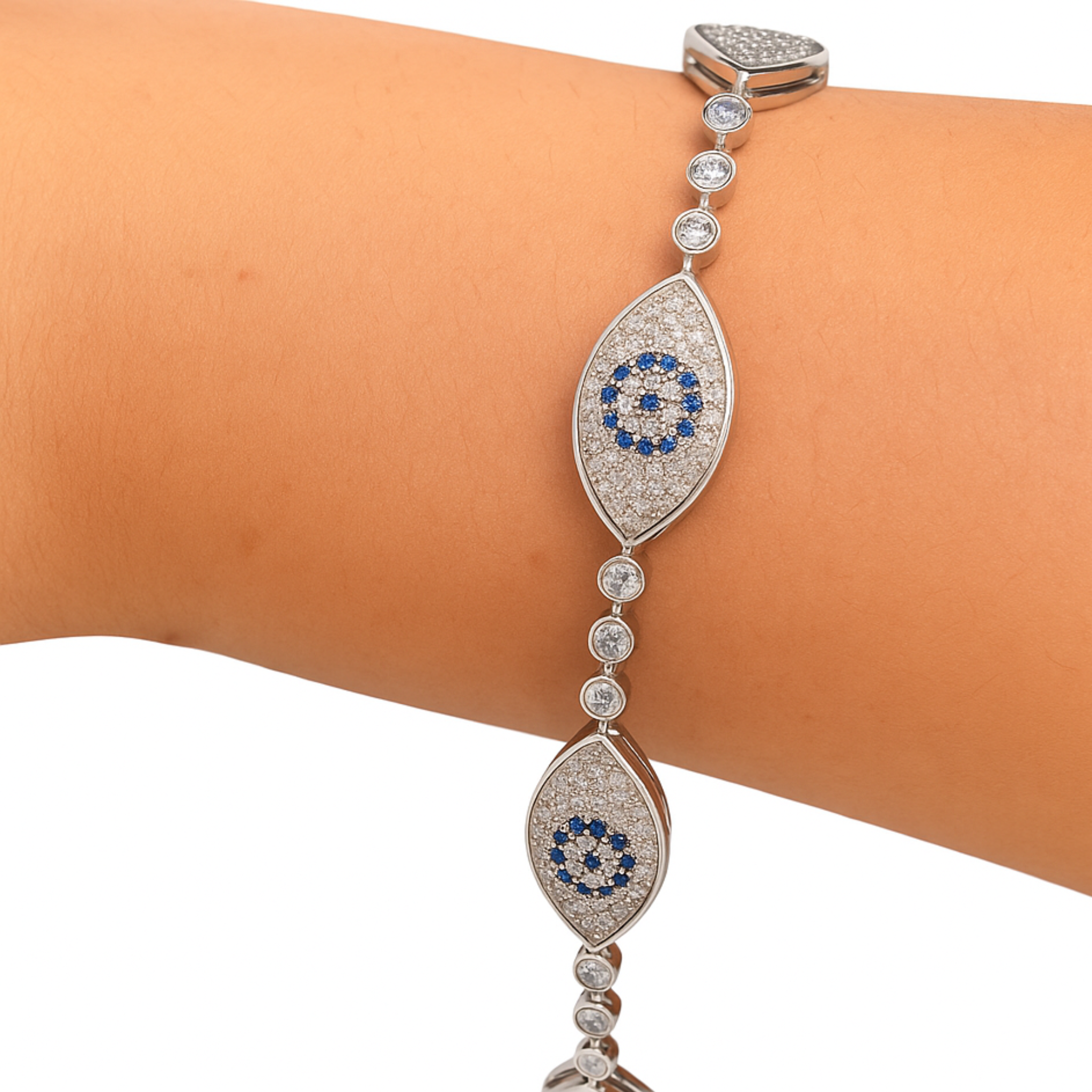 Evil Eye Bracelet - 925 Sterling Silver
