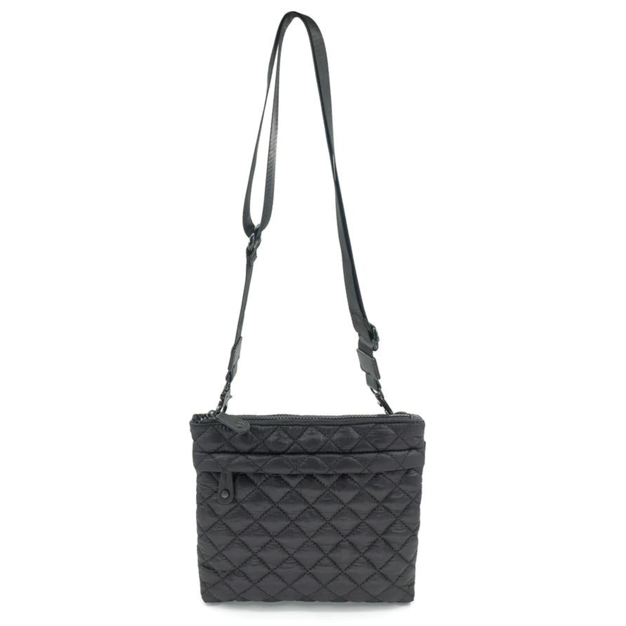 N/S Quilted Nylon Crossbody with Outside Pockets
