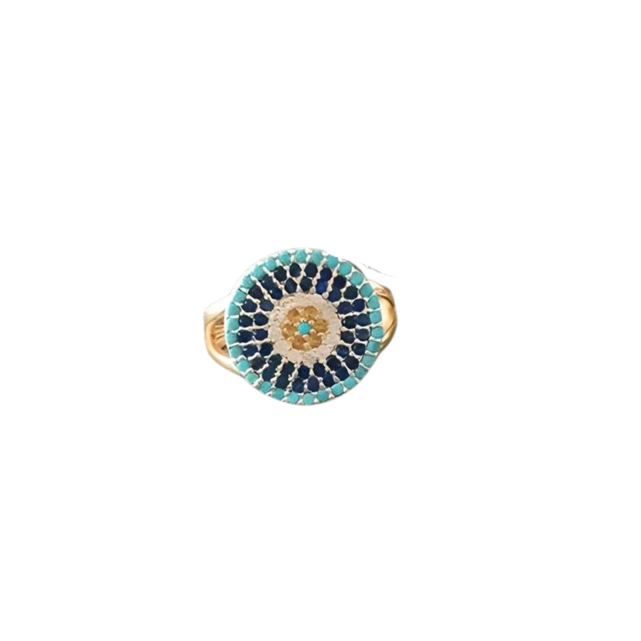 CZ Multi Evil Eye Round Adjustable Ring