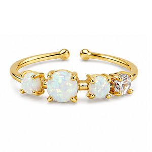 Gold/White Opal