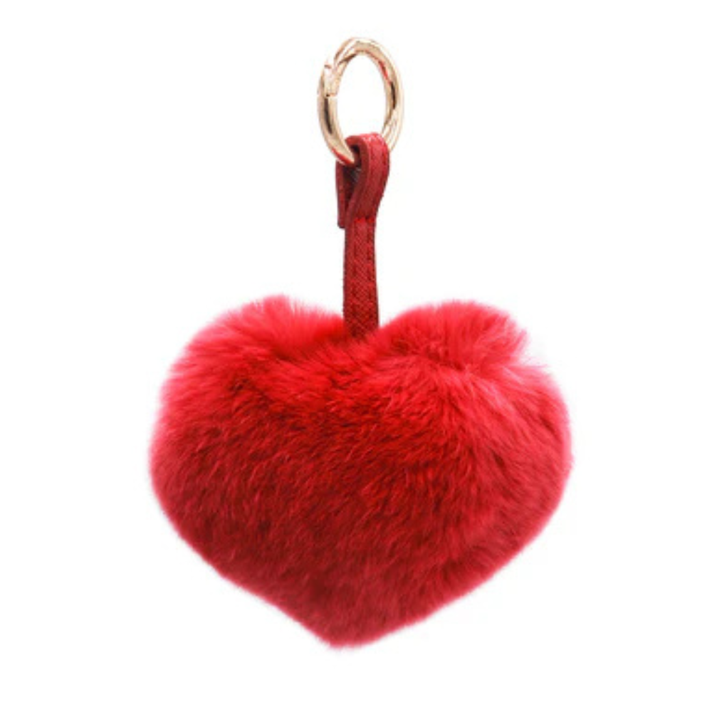Fur Heart Keychain / Bag Charm