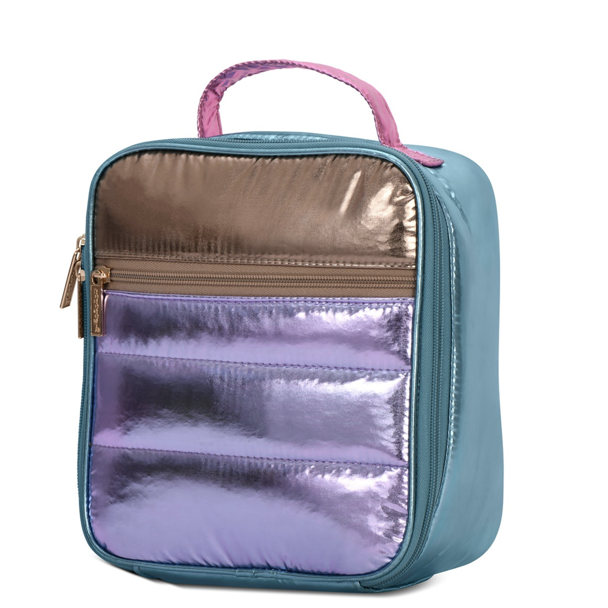 Icy Color Block Puffer Lunch Tote
