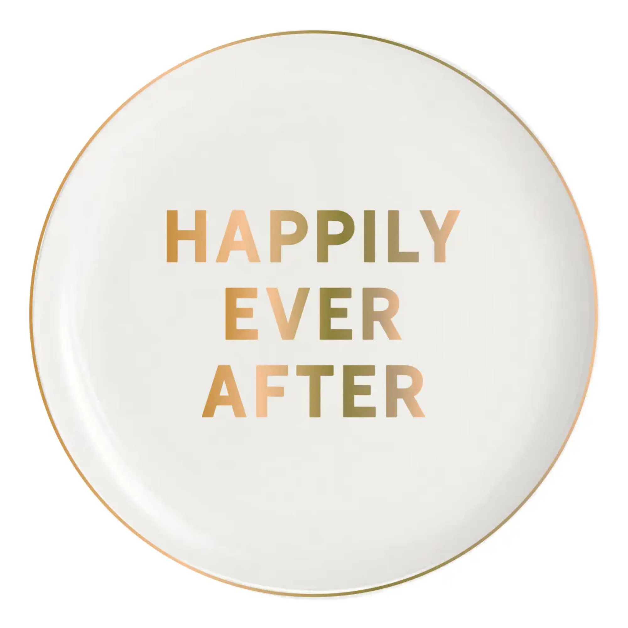 Ceramic Bride Round Trinket Tray | Happily Ever After