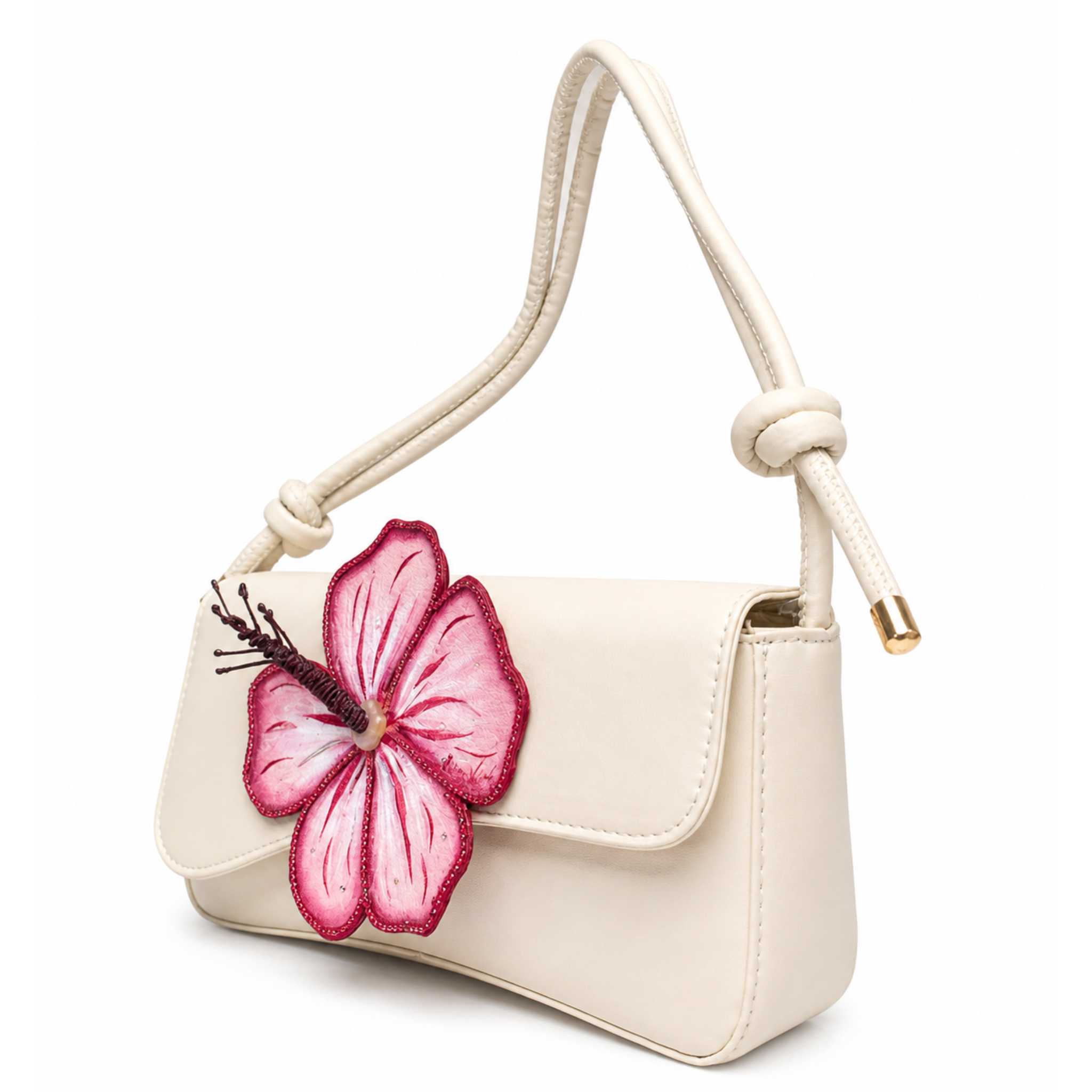 Gianna Valente x Lets Bag It Island Bloom shoulder bag with colorful floral design and adjustable strap.