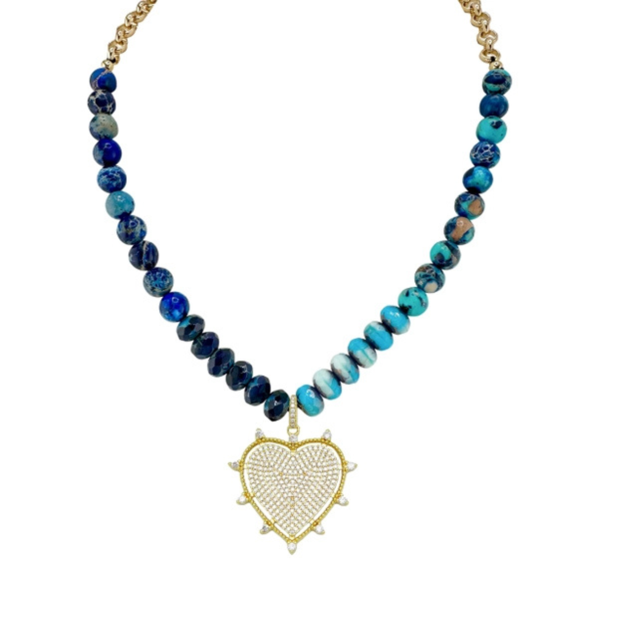 Hailey Heart Pave Necklace