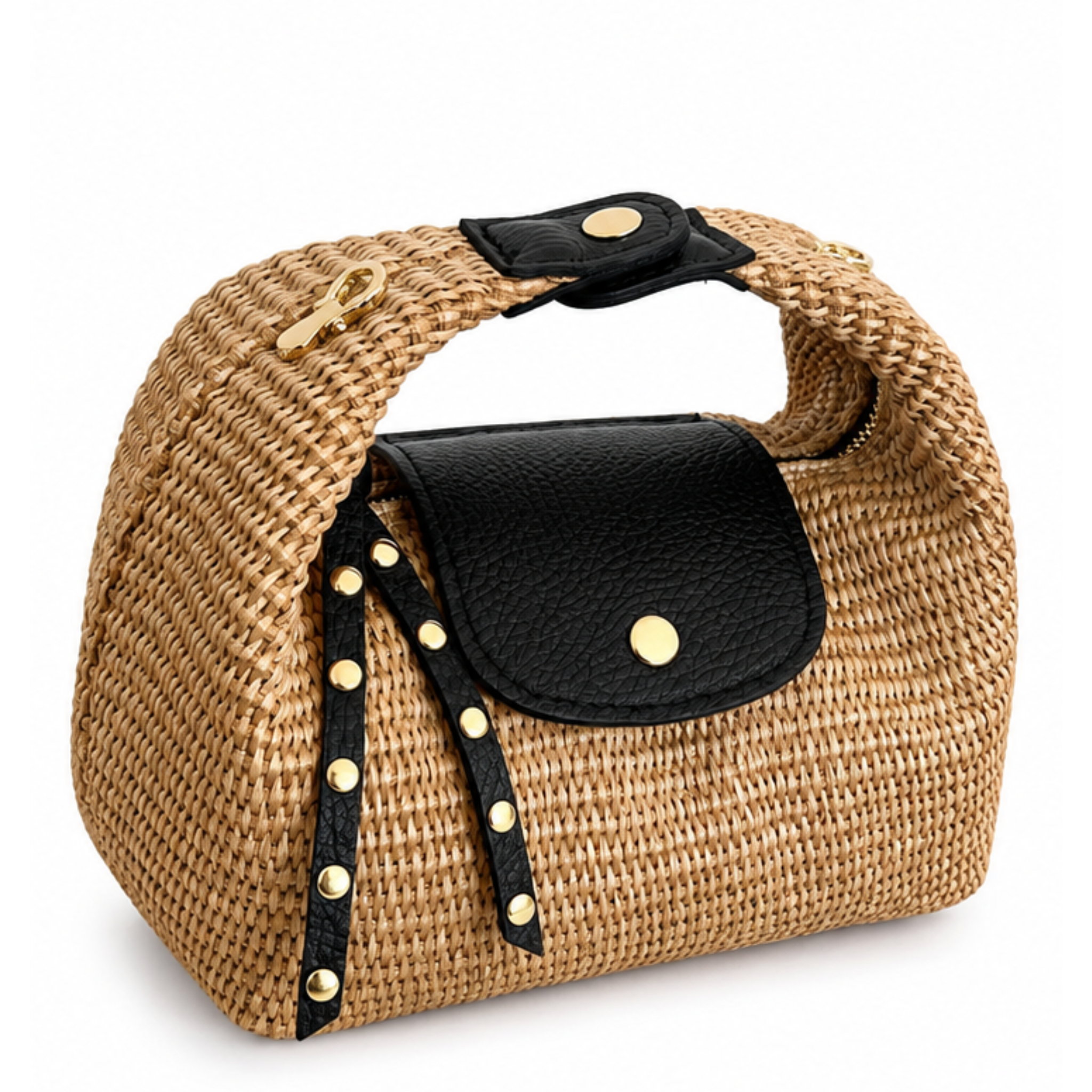 Private label JADE raffia crossbody bag with adjustable strap and woven texture, perfect for casual or summer outfits.