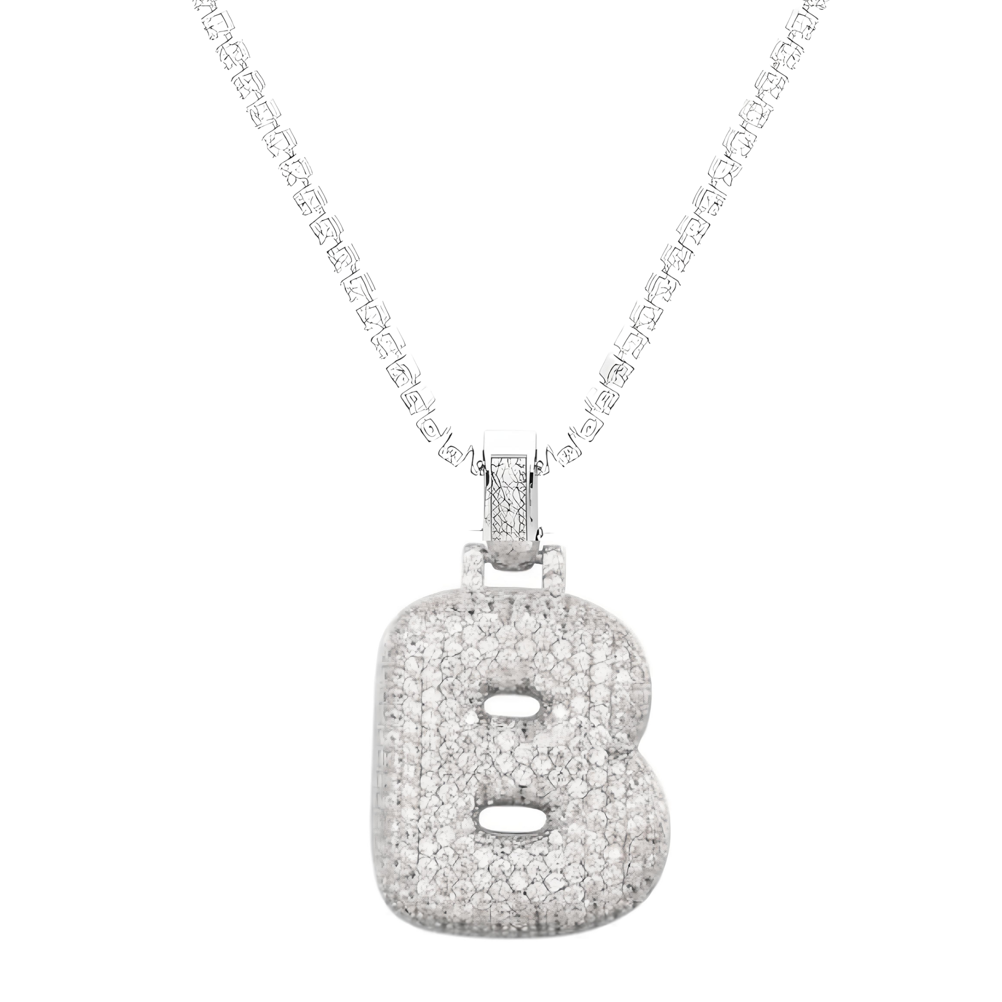 Crystal Bubble Initial necklace