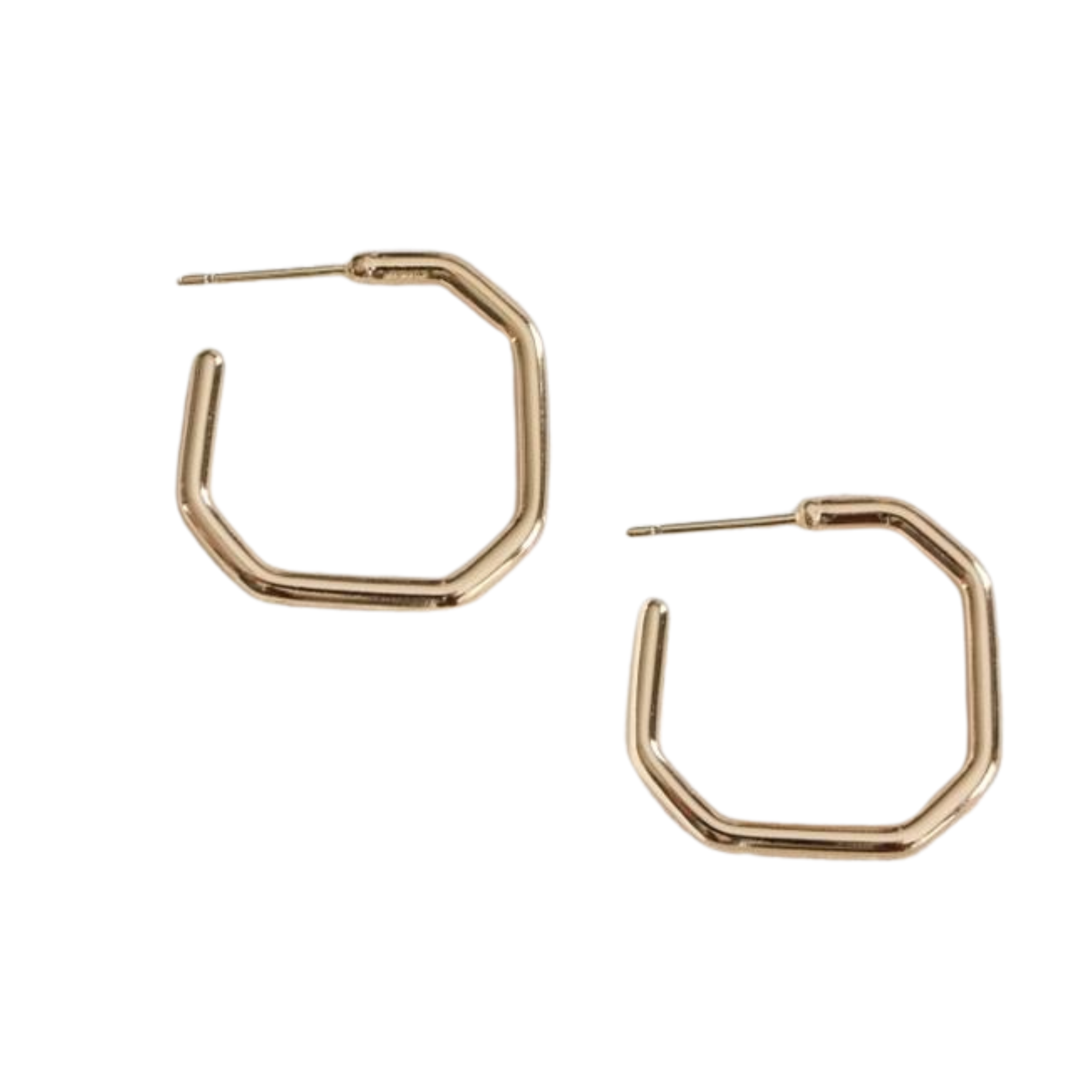 Octagon Hoop Earrings