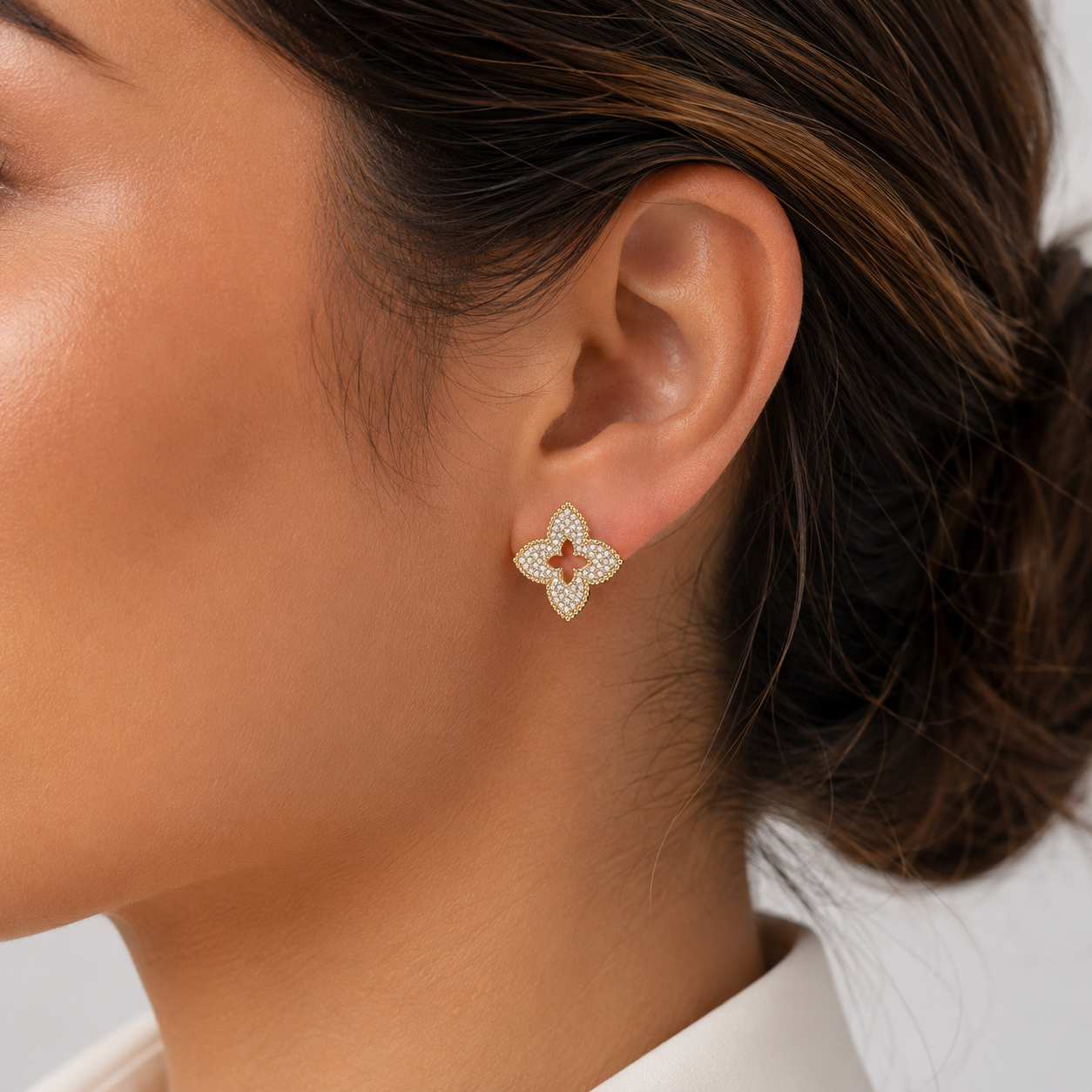 Four Point Flower Earrings