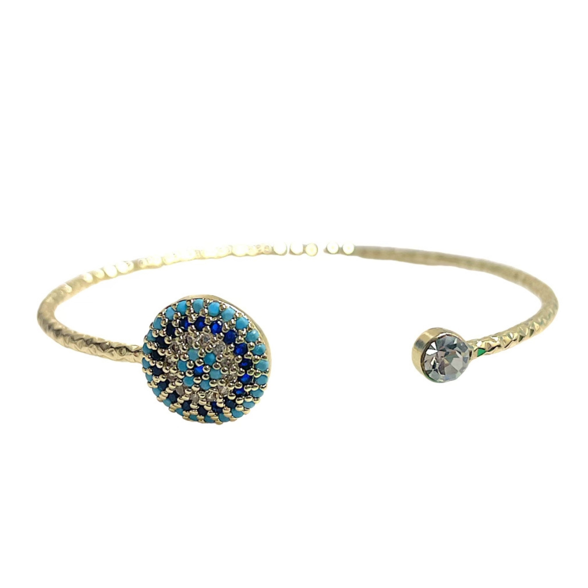 Evil Eye Minimalist Bangle Bracelet