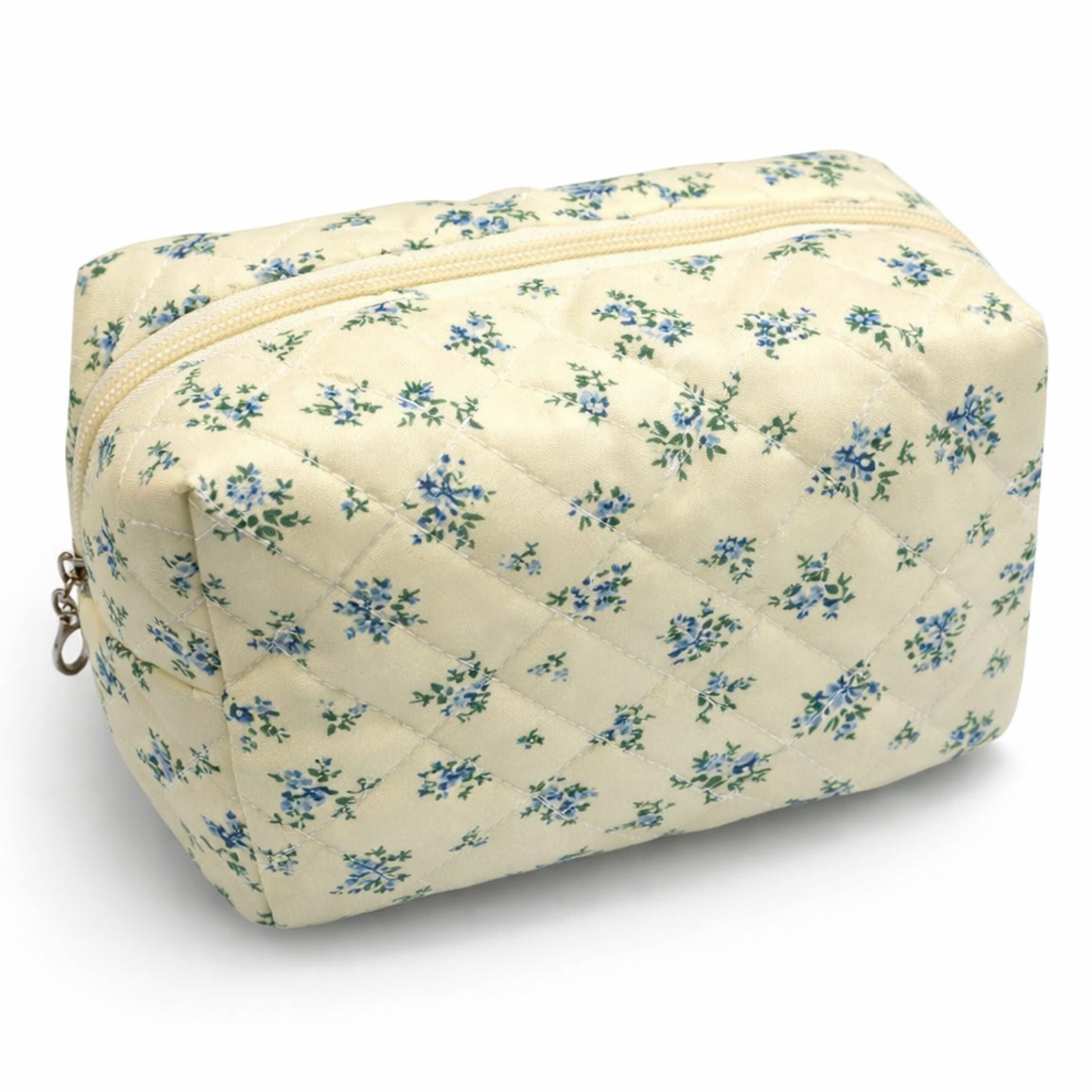 FLORAL TOILE PATTERN MAKEUP COSMETIC POUCH BAG