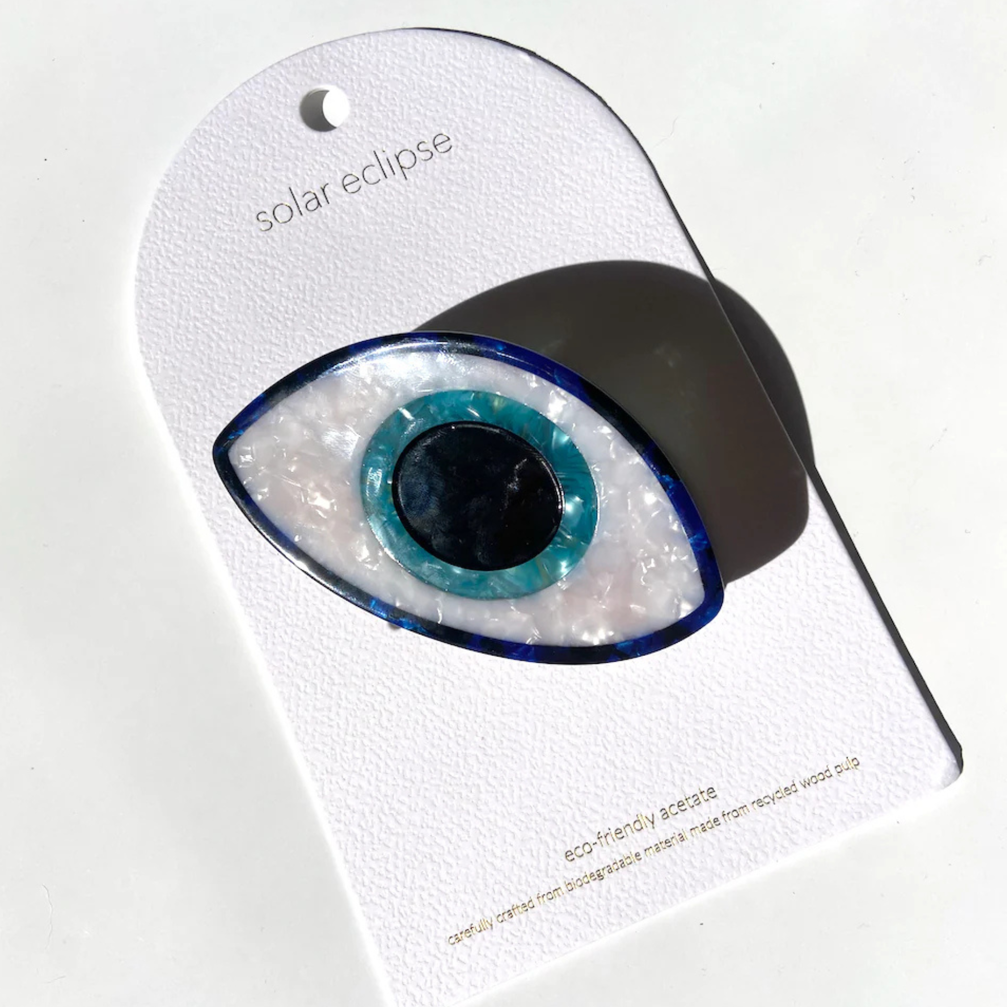 Hand-painted Evil Eye Claw Hair Clip | Eco-Friendly