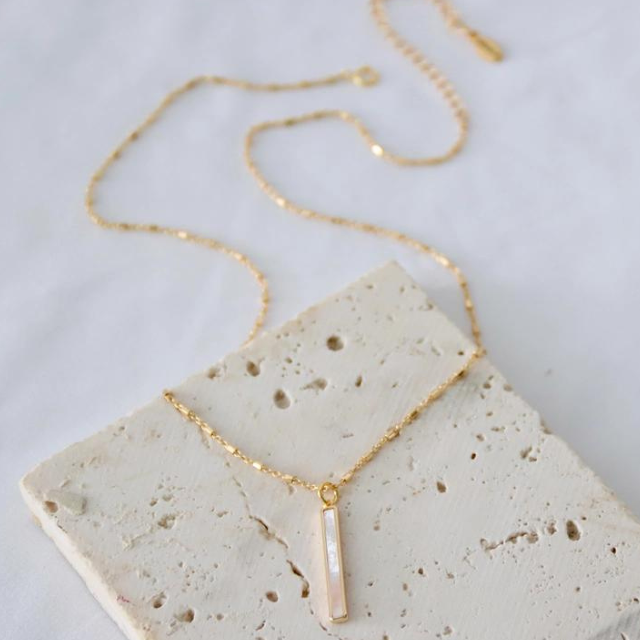 Mother of Pearl Bar Necklace