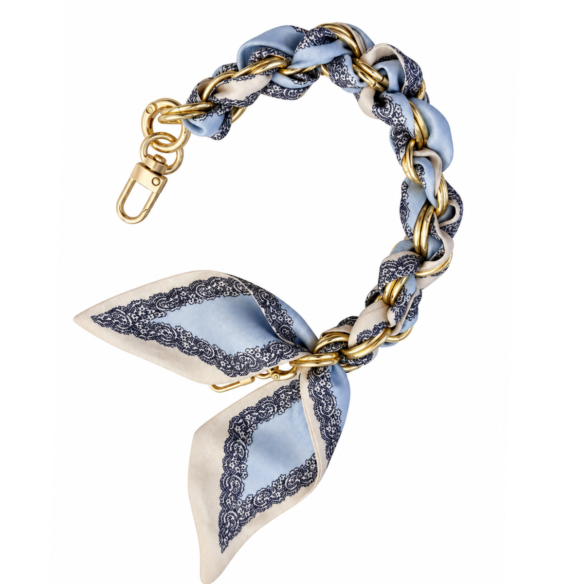 Gold Phone Chain Scarf Wristlets