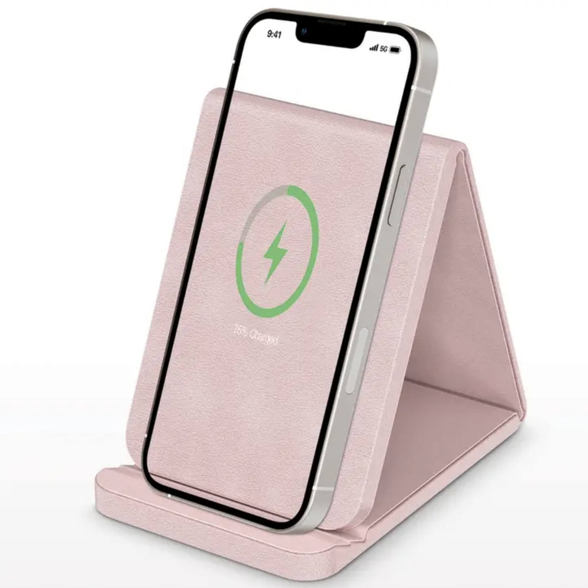 Leather Wireless Charging Folding Stand & Pad