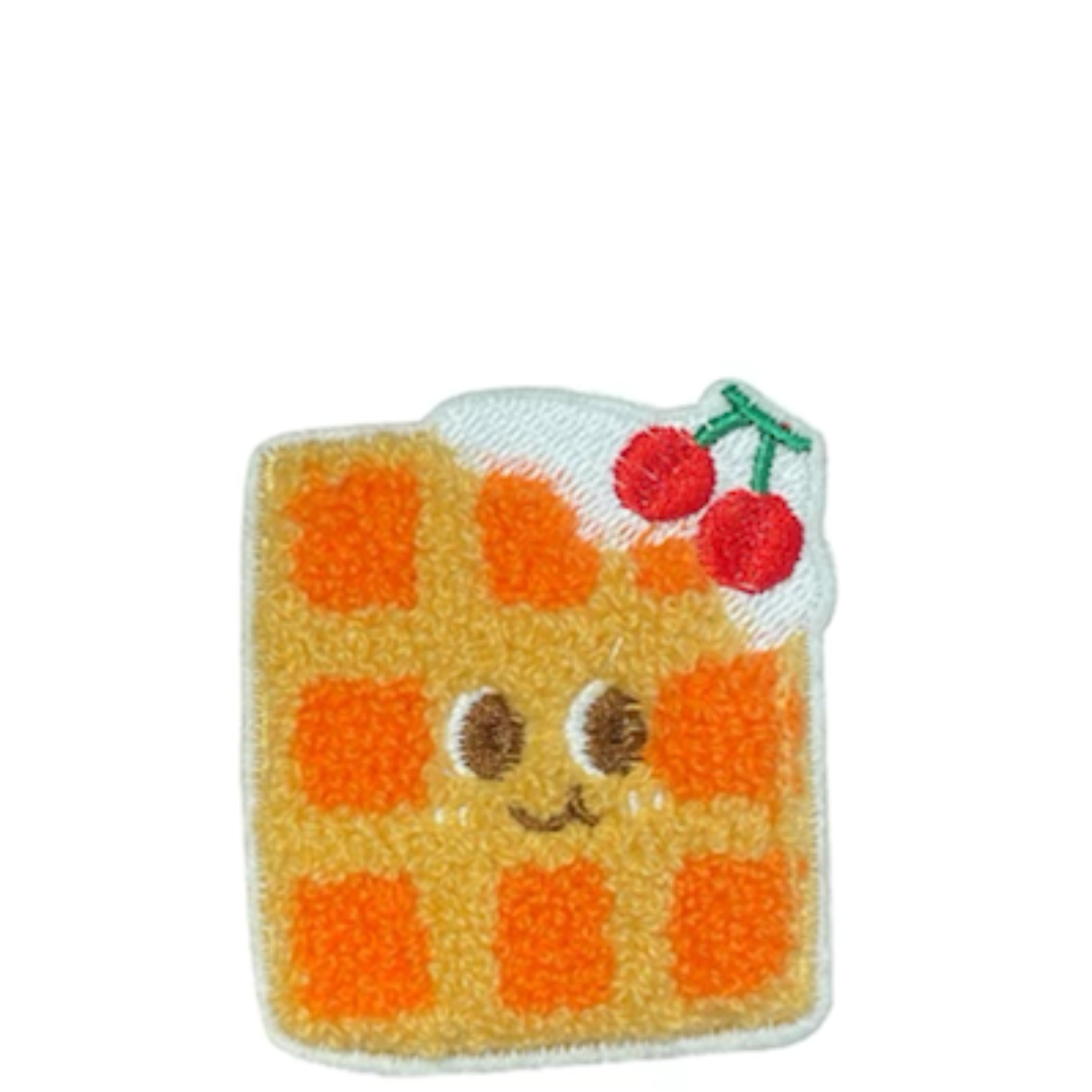 Waffle with Cherry Sticker Patch
