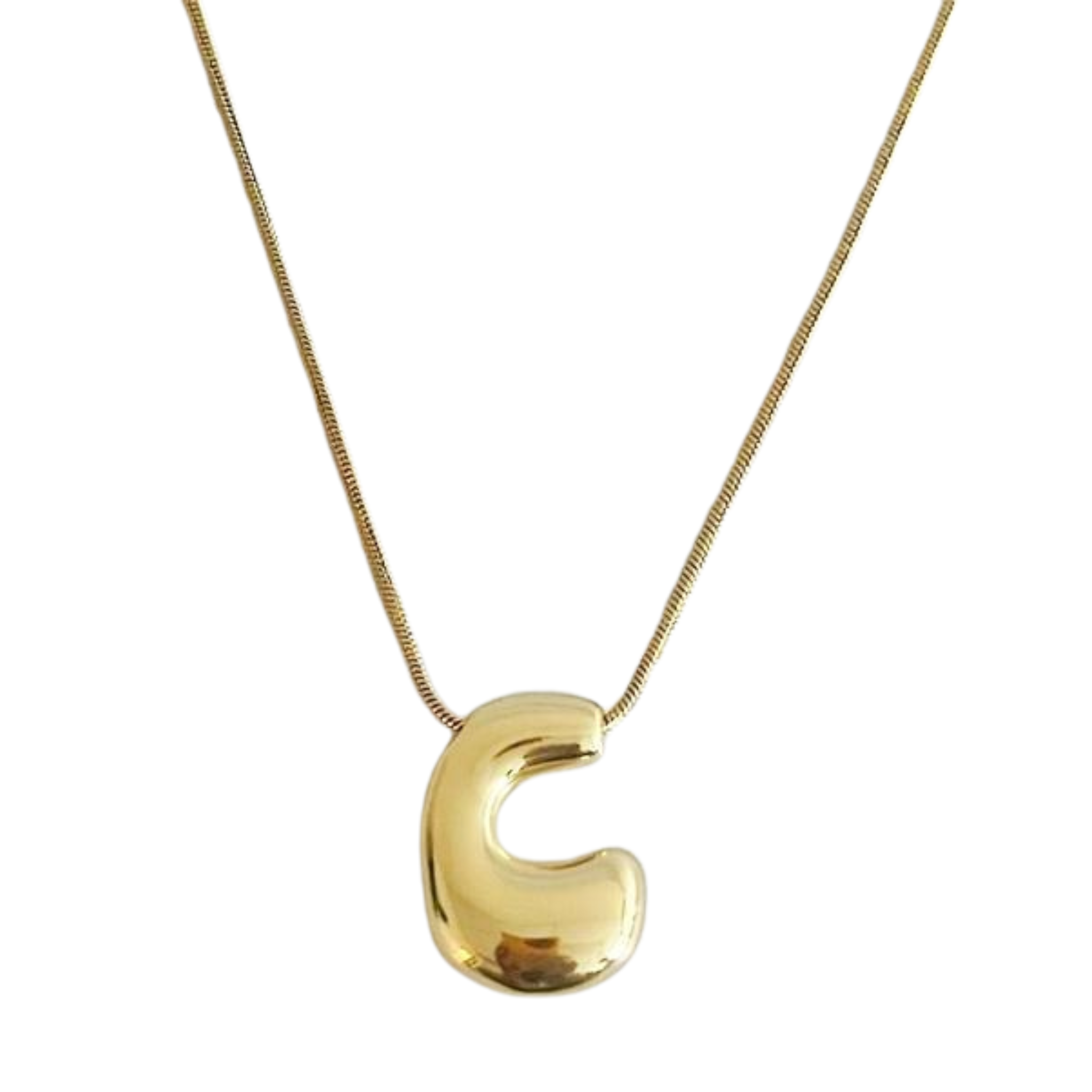 Balloon Letter Initial Necklace